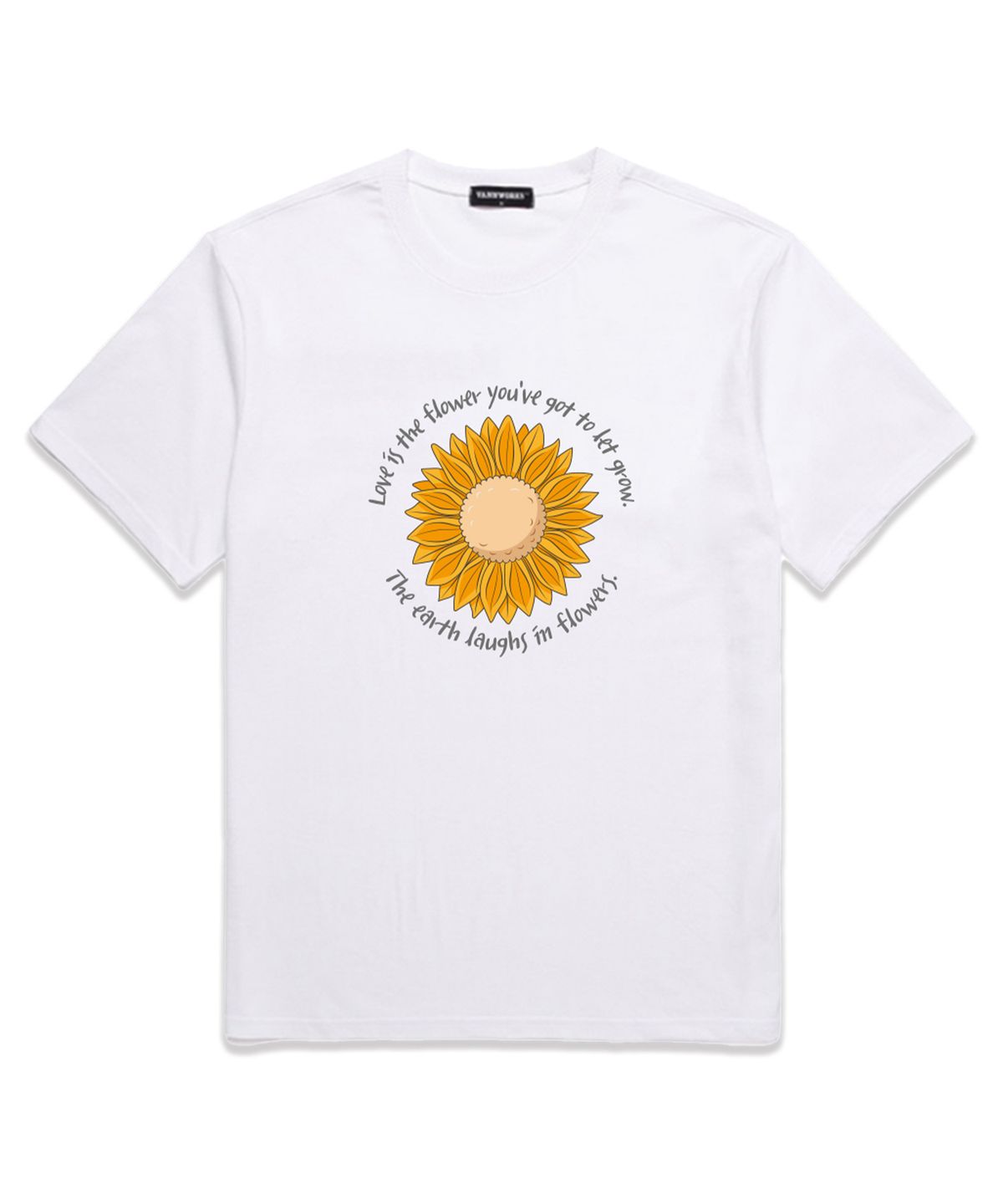 밴웍스(VANNWORKS) SUMFLOWER 오버핏 반팔 티셔츠 (VS0059) 화이트