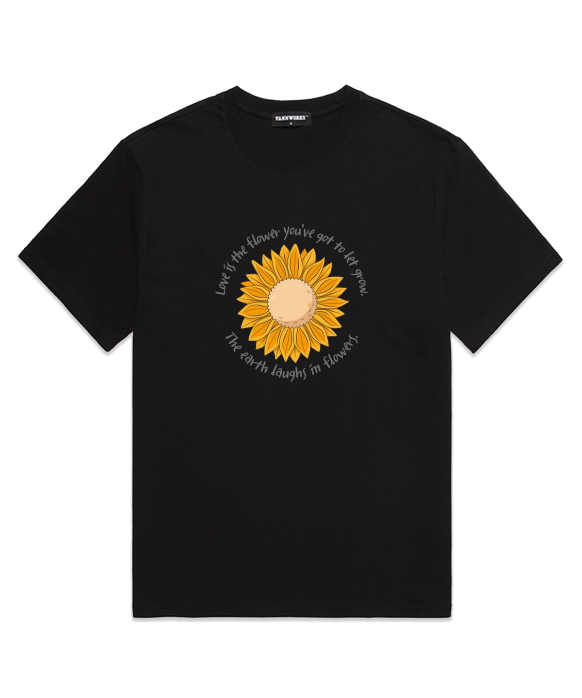 밴웍스(VANNWORKS) SUMFLOWER 오버핏 반팔 티셔츠 (VS0059) 블랙