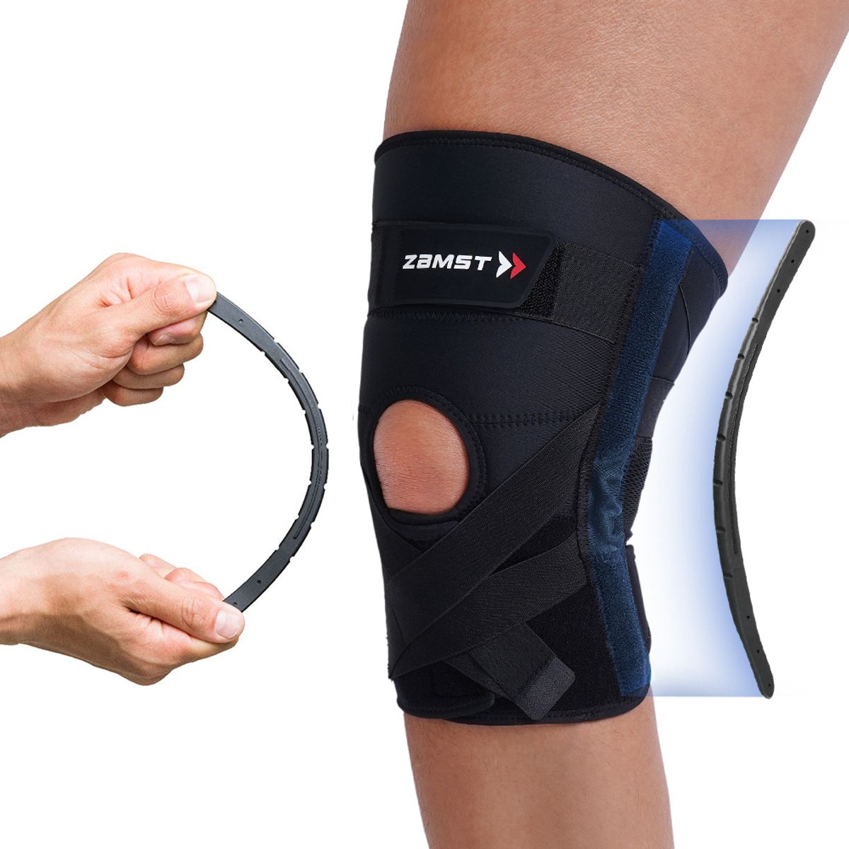 잠스트(ZAMST) 퍼포먼스 고정 스트랩형 무릎 보호대 (2pack)