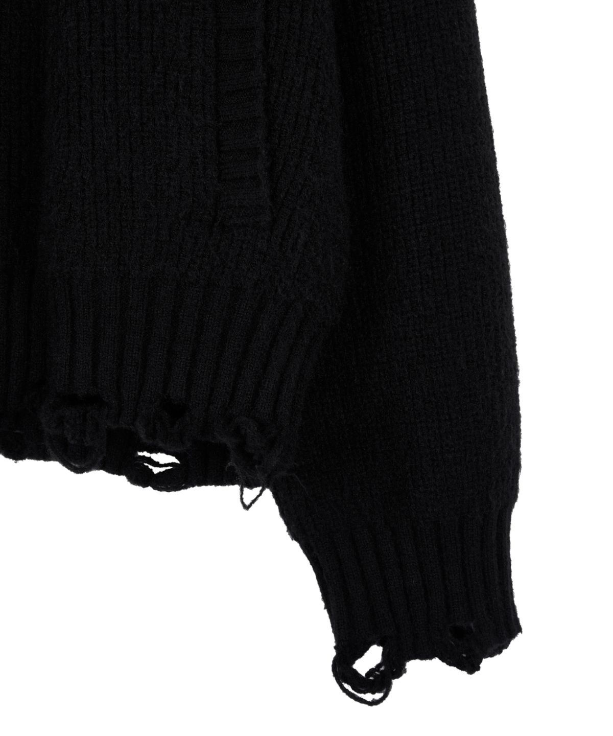 아이돈워너셀(IDWS) Swift Symbol High Neck Knit Zip Up Black