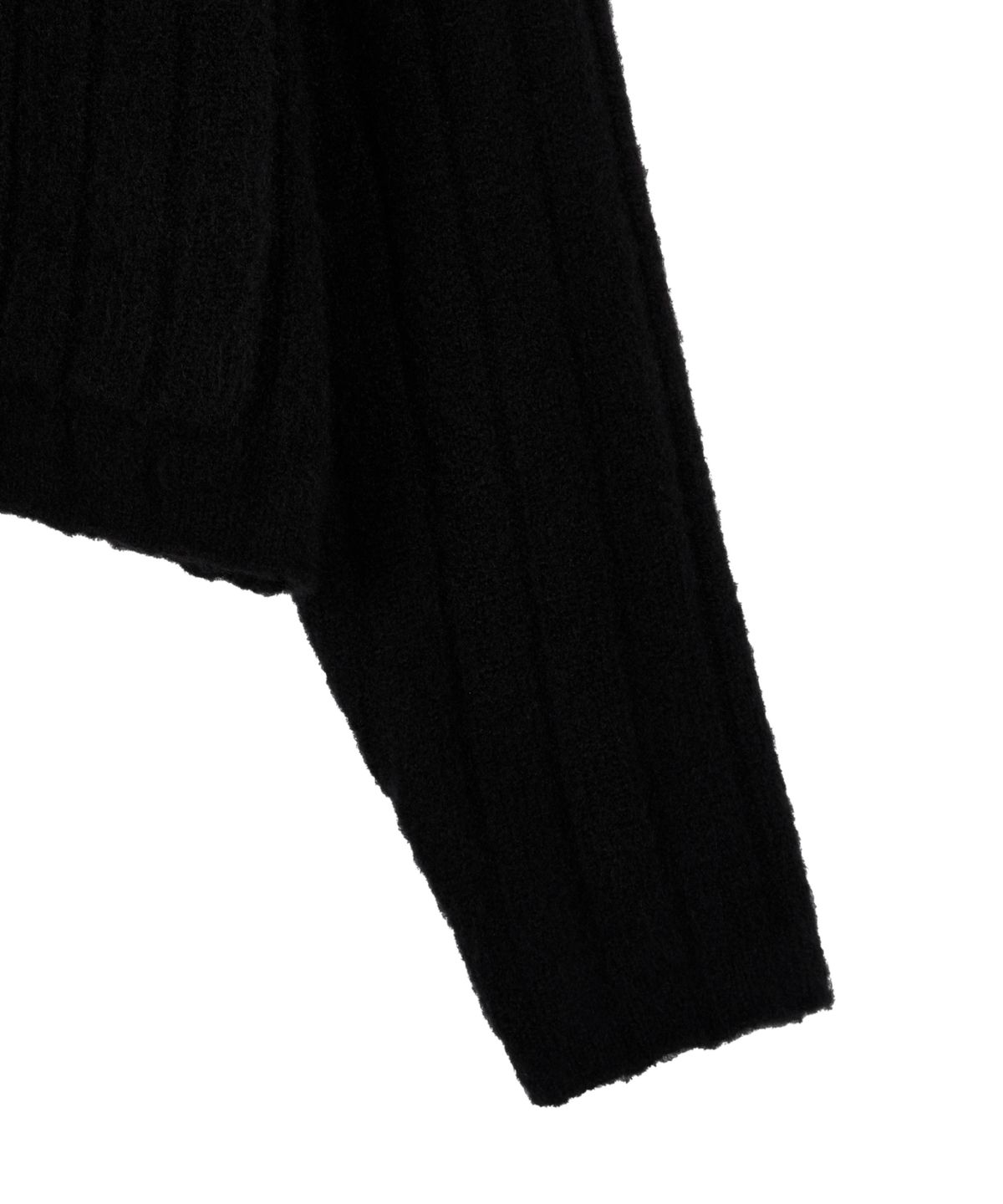 아이돈워너셀(IDWS) Wave Line Boucle Collar Knit Black