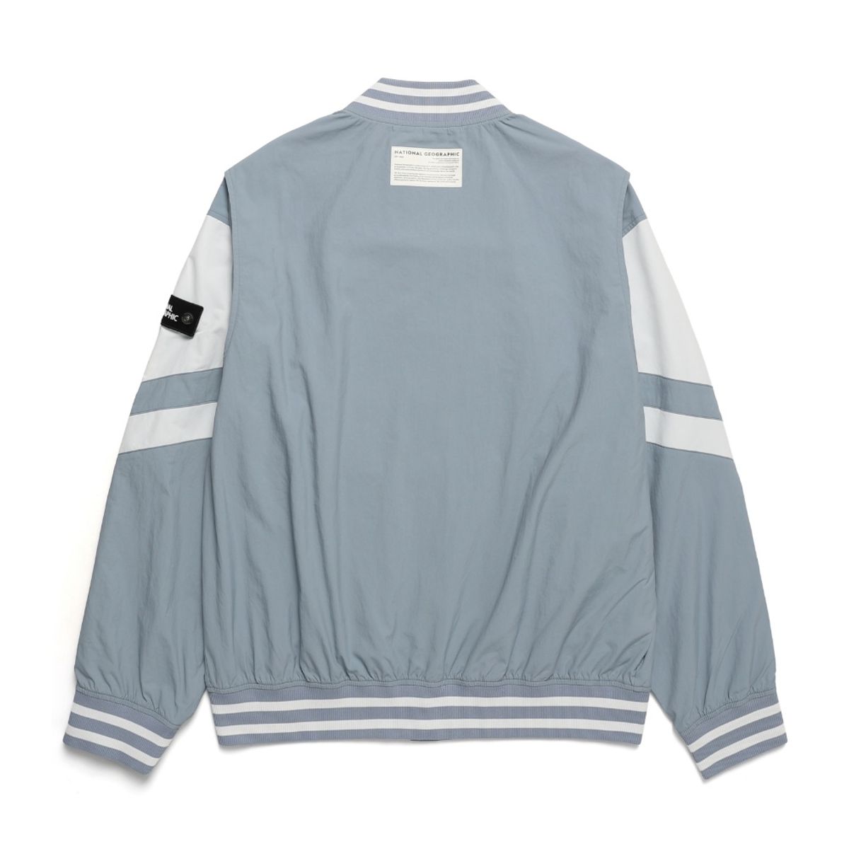 내셔널지오그래픽(NATIONALGEOGRAPHIC) N241MJP902 컬러 배색 바시티 자켓 STORM BLUE