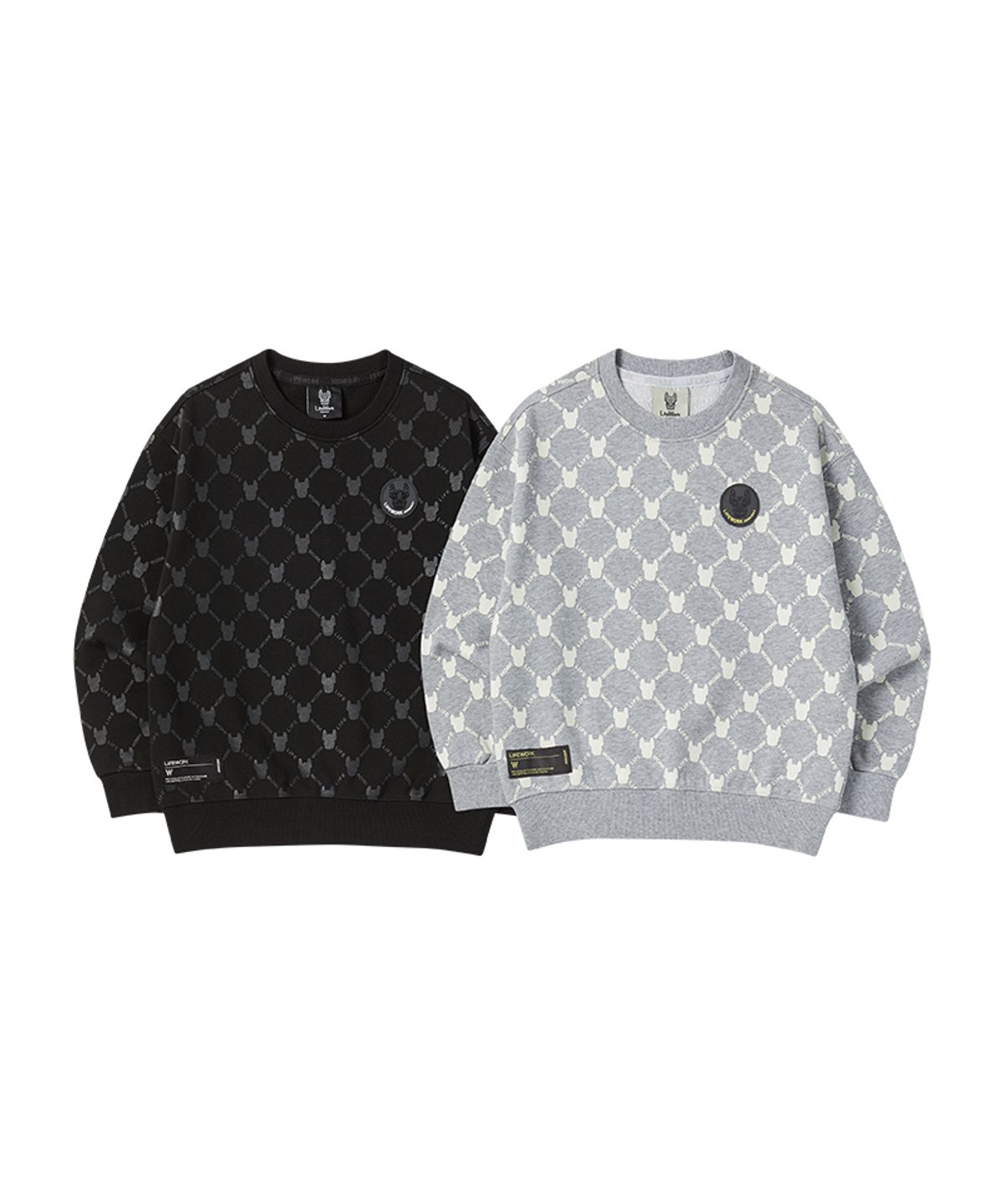 라이프워크 키즈(LIFEWORK KIDS) 키즈) 라도그램 패턴 뉴 맨투맨