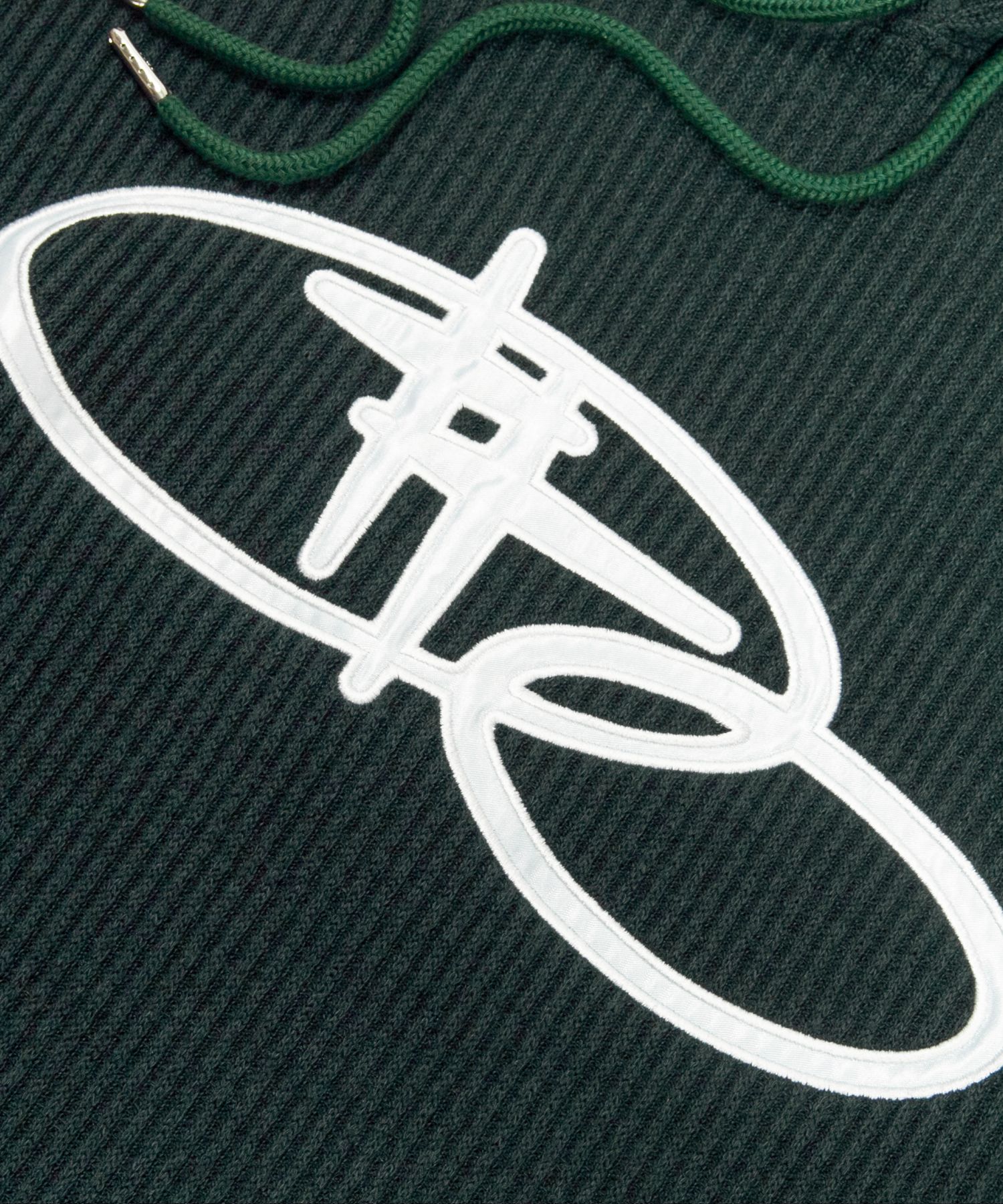 MUSINSA公式 | ROMANTIC CROWN Shining logo knit hoodie_green