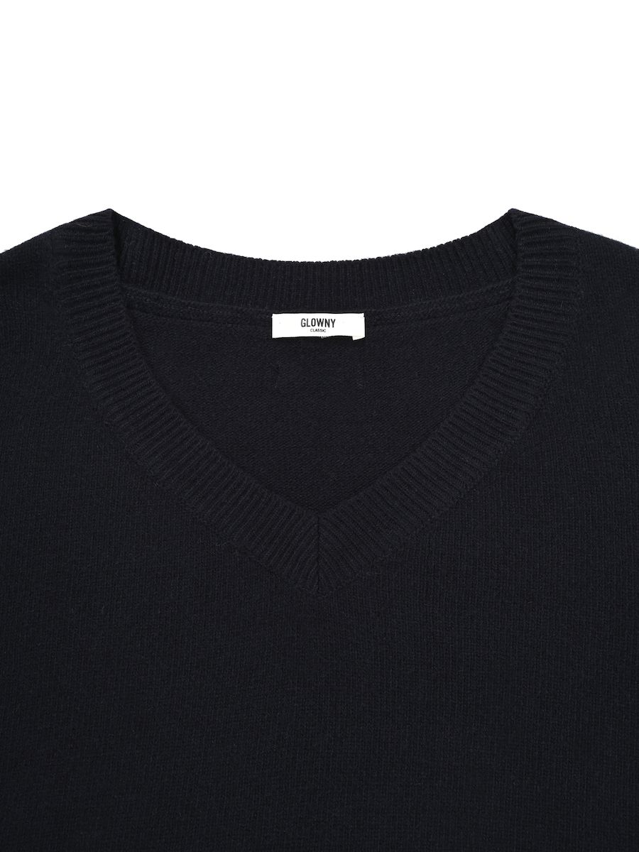 ◆GLOWNY◆ G CLASSIC VNECK LONG SLEEVE NAVY 23T0029 MUSINSA | GLOWNY G CLASSIC V-NECK KNIT PULLOVER (NAVY)