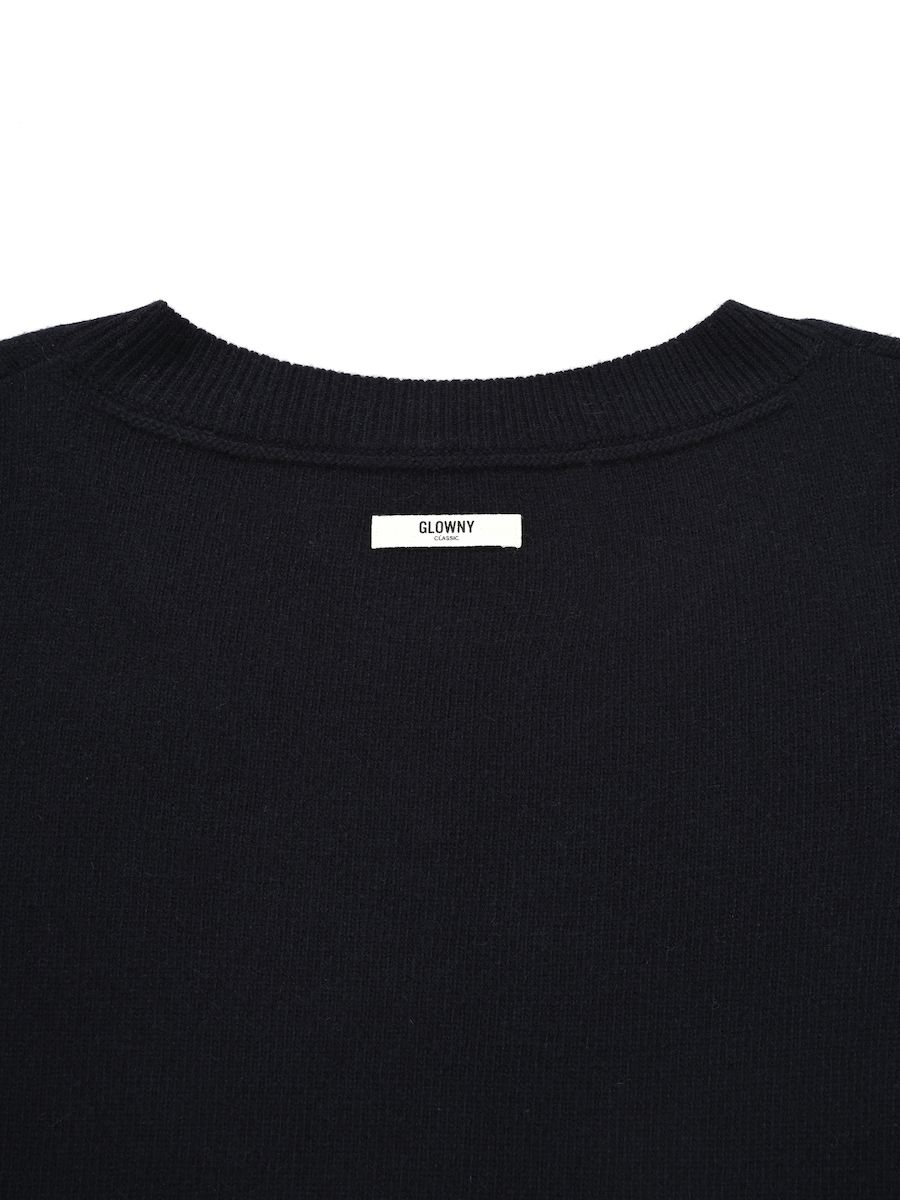 ◆GLOWNY◆ G CLASSIC VNECK LONG SLEEVE NAVY 23T0029 MUSINSA | GLOWNY G CLASSIC V-NECK KNIT PULLOVER (NAVY)