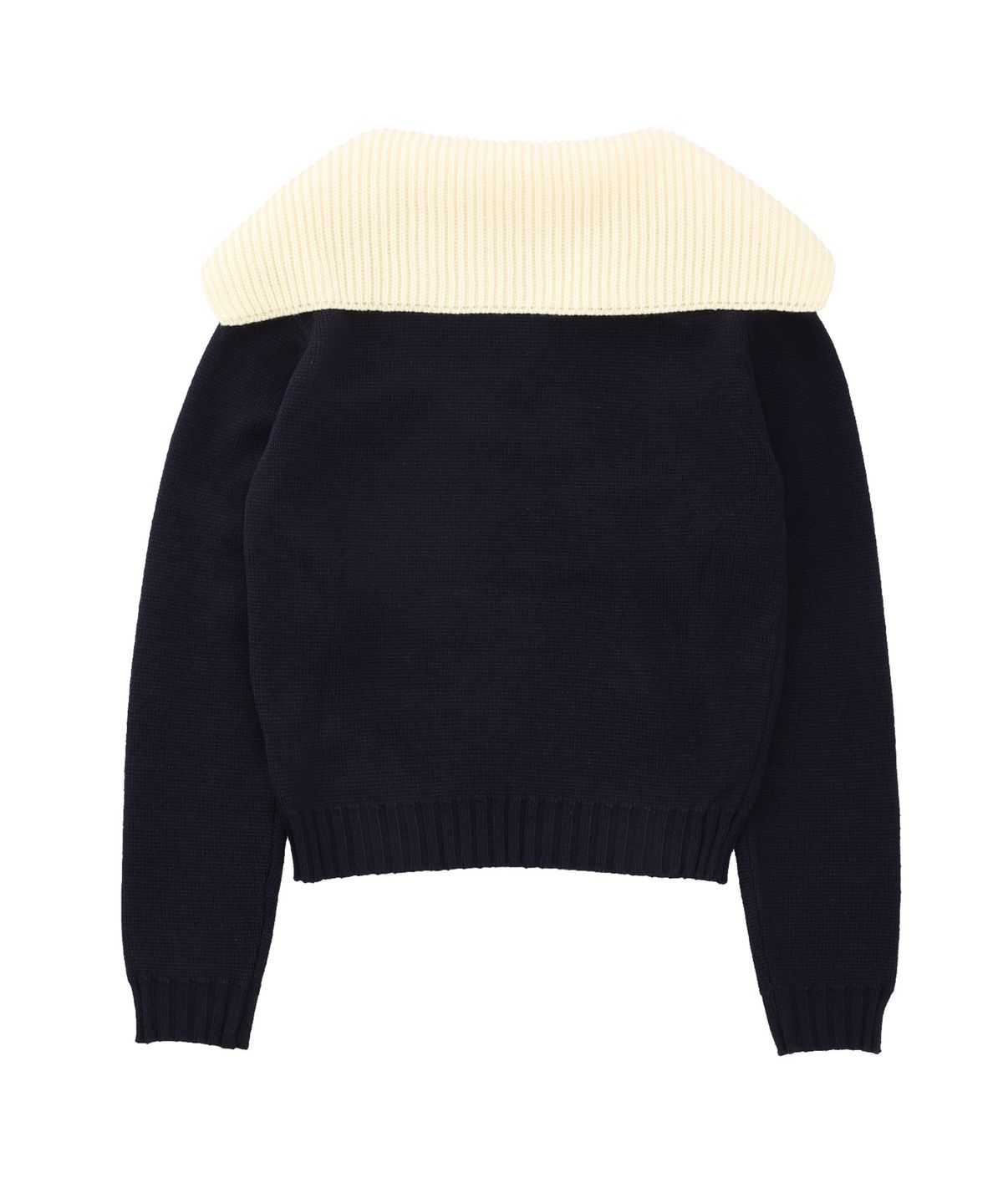 델리센트(DELICCENT) 크로스 체인 카라 풀오버 [NAVY]