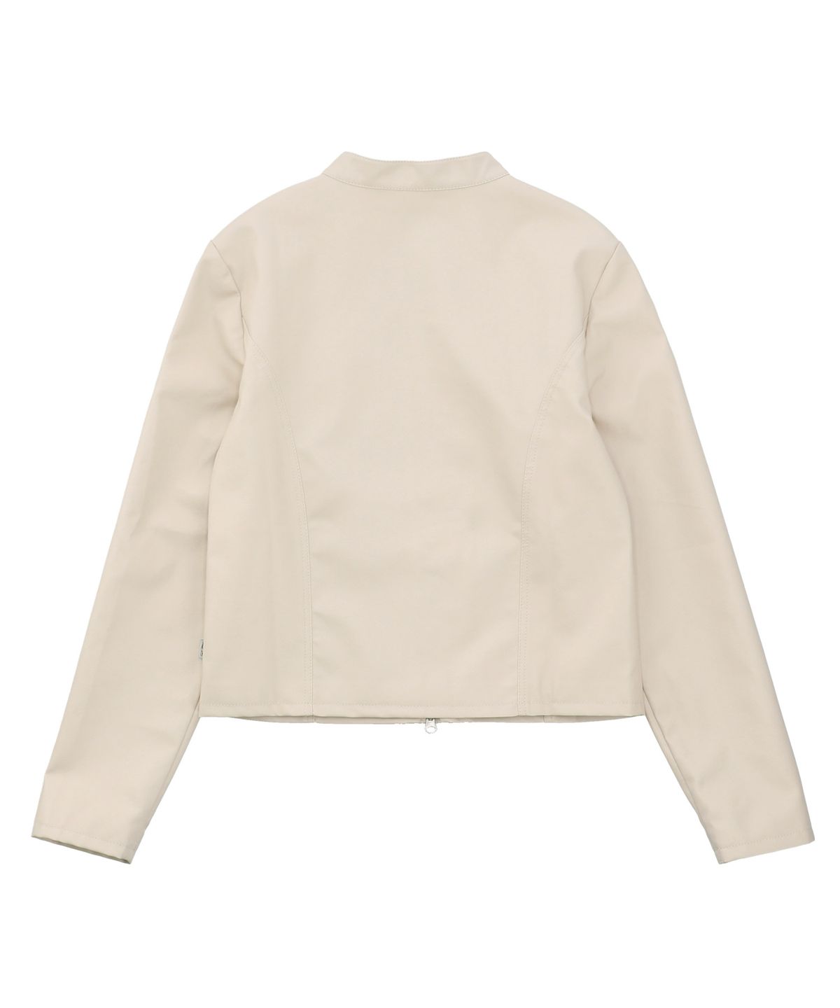 델리센트(DELICCENT) 셔링 레더 자켓 [BEIGE]