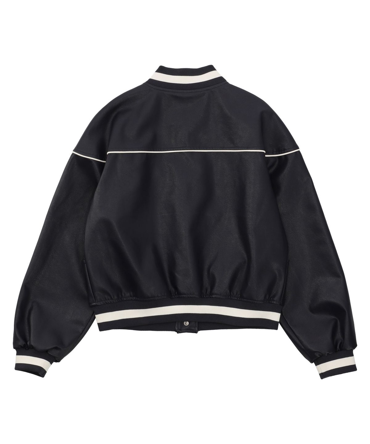 델리센트(DELICCENT) 레더 포인트 자켓 [NAVY]