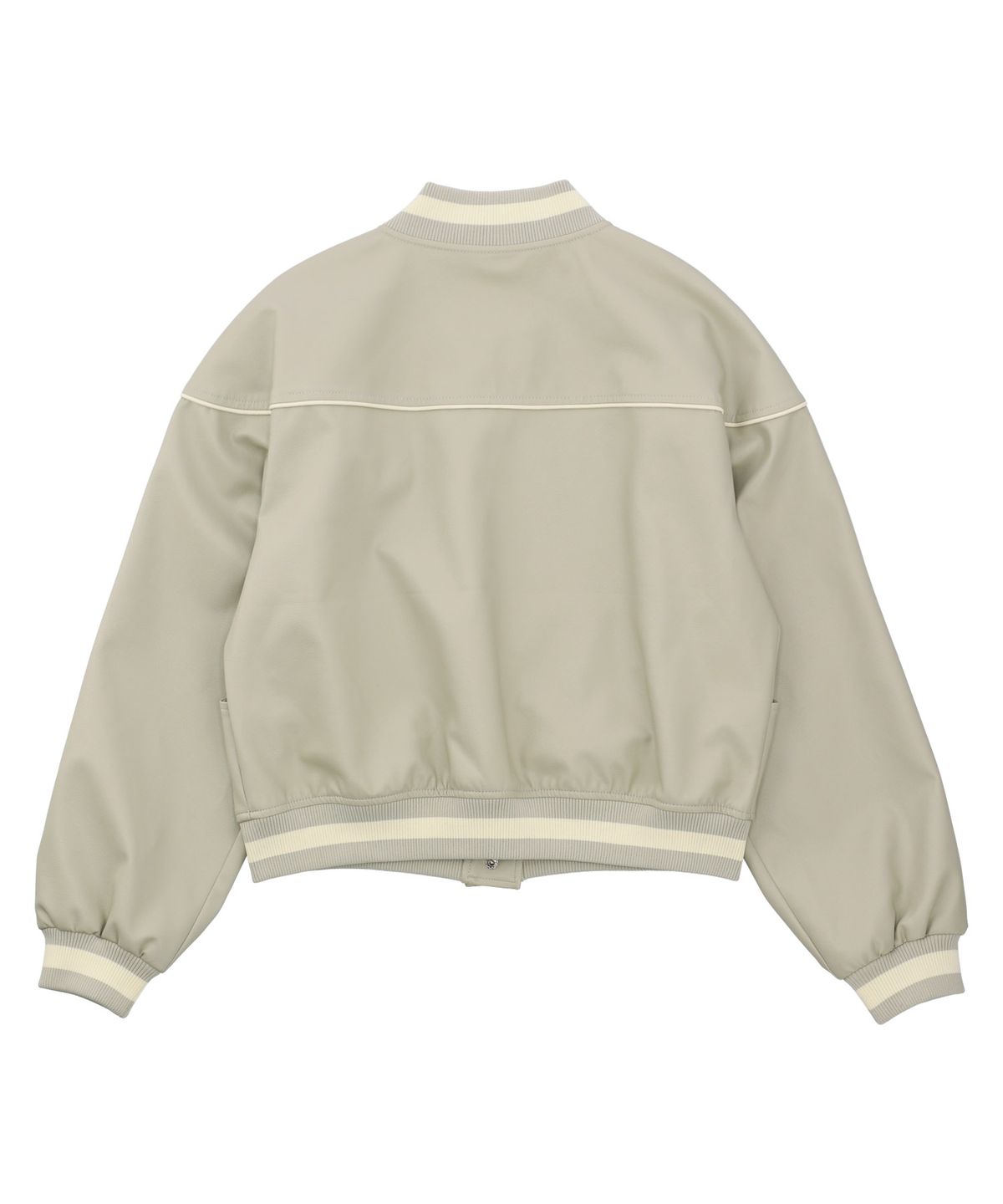 델리센트(DELICCENT) 레더 포인트 자켓 [LIGHT KHAKI]