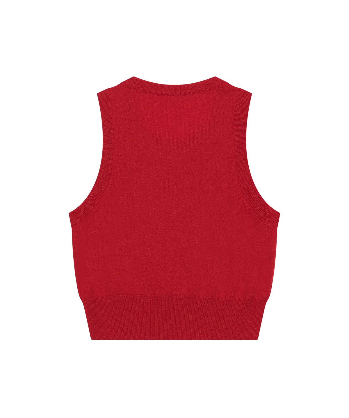 데이지신드롬(DAISY SYNDROME) DAISY NEEDLE POINT KNIT VEST red