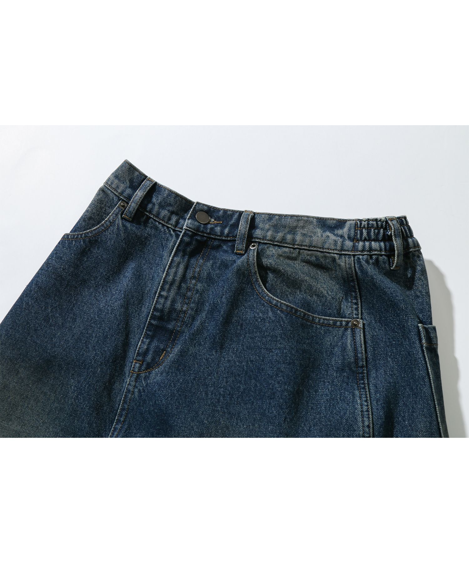 MUSINSA公式 | URBANSTOFF Oil washed denim pants (dirty blue)