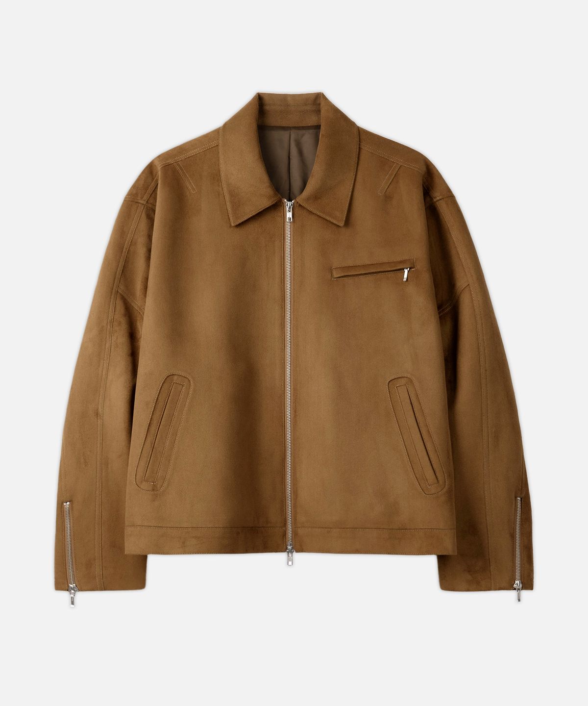 드로우핏(DRAW FIT) 커버렉 스웨이드 블루종 자켓 [BROWN]