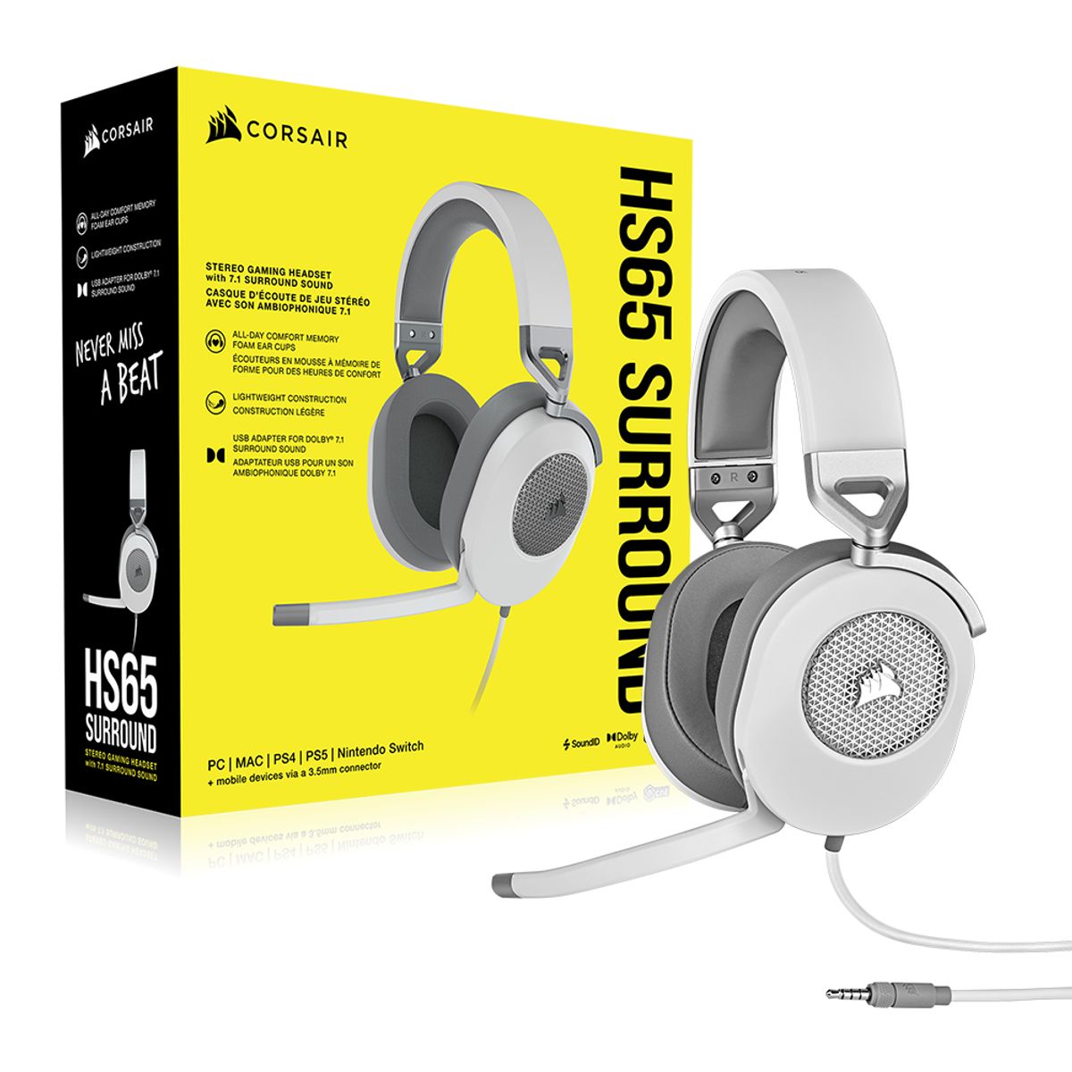 커세어(CORSAIR) HS65 SURROUND 7.1채널 게이밍 헤드셋