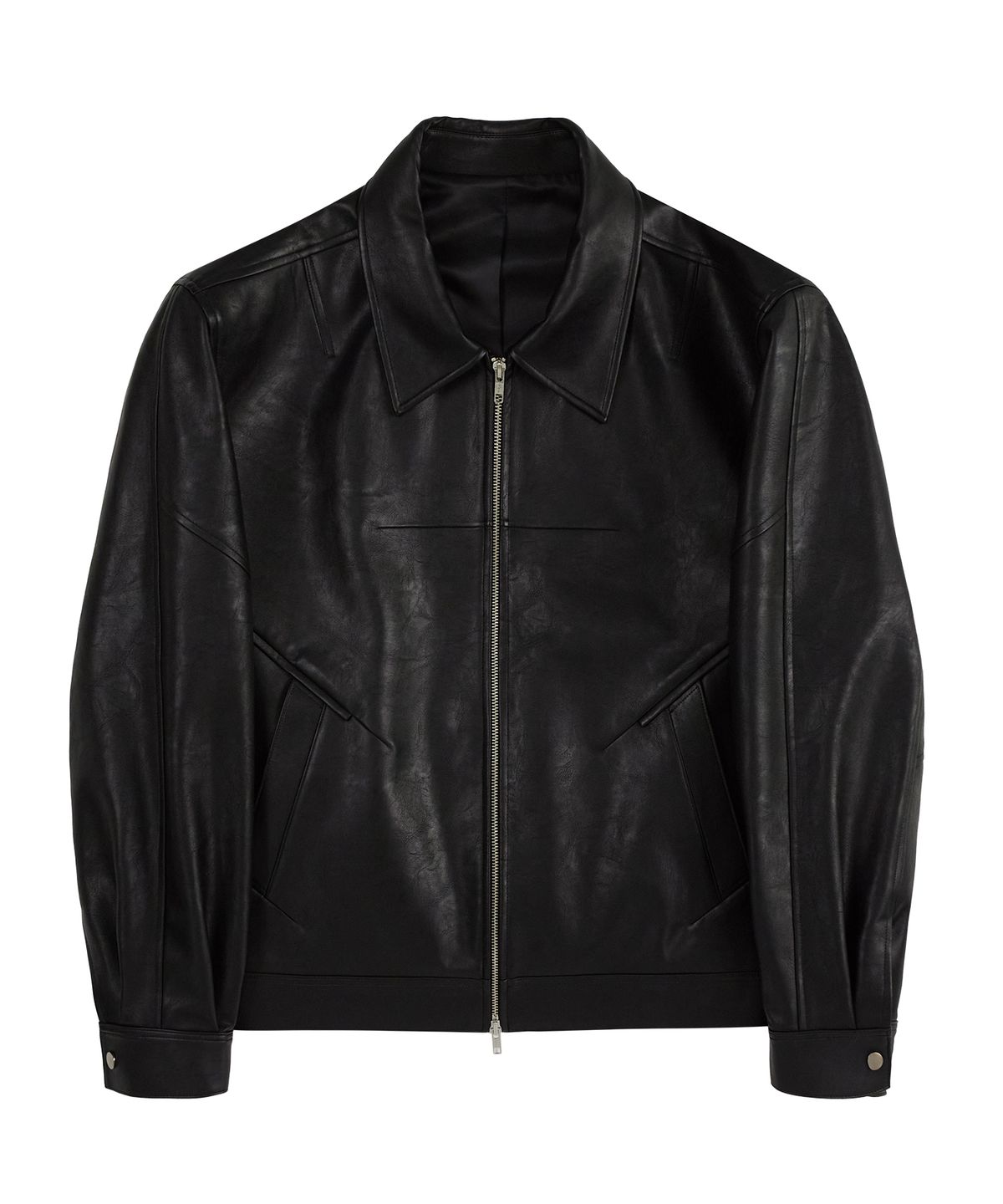 드로우핏(DRAW FIT) 인시전 레더 블루종 자켓 [BLACK]