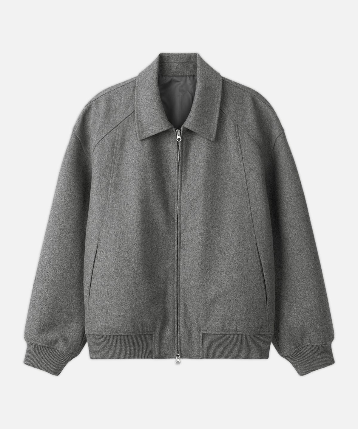 드로우핏(DRAW FIT) 울 스타디움 라인 집업 자켓 [GREY]
