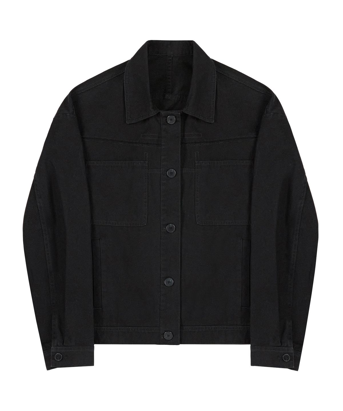 드로우핏(DRAW FIT) 인버티드 워싱 코튼 자켓 [BLACK]