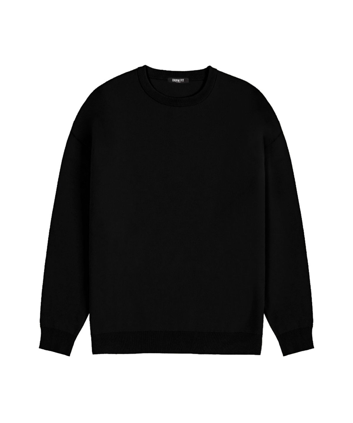 드로우핏(DRAW FIT) 소프트 에센셜 라운드 니트 [BLACK]