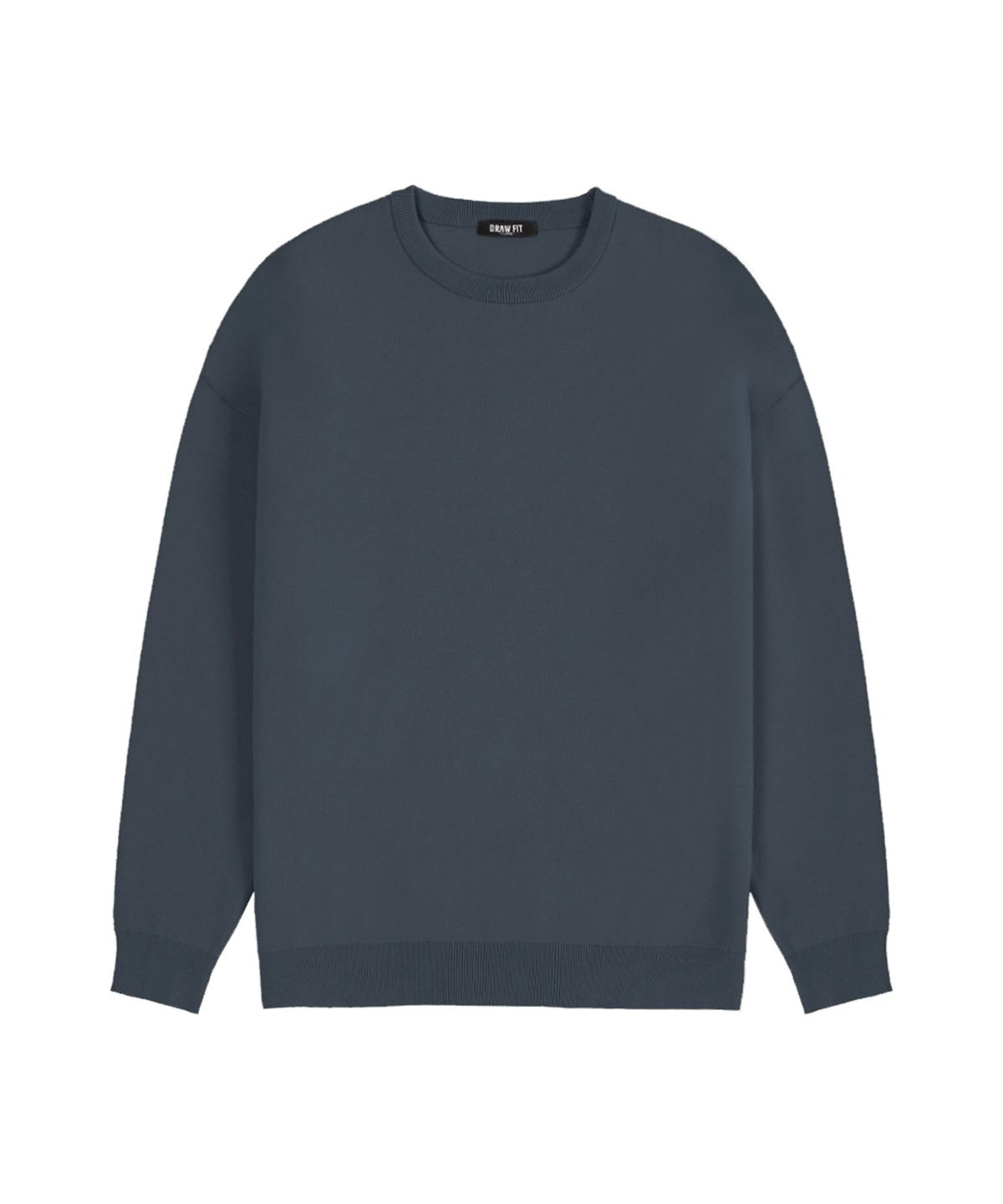 드로우핏(DRAW FIT) 소프트 에센셜 라운드 니트 [BLUEGREY]