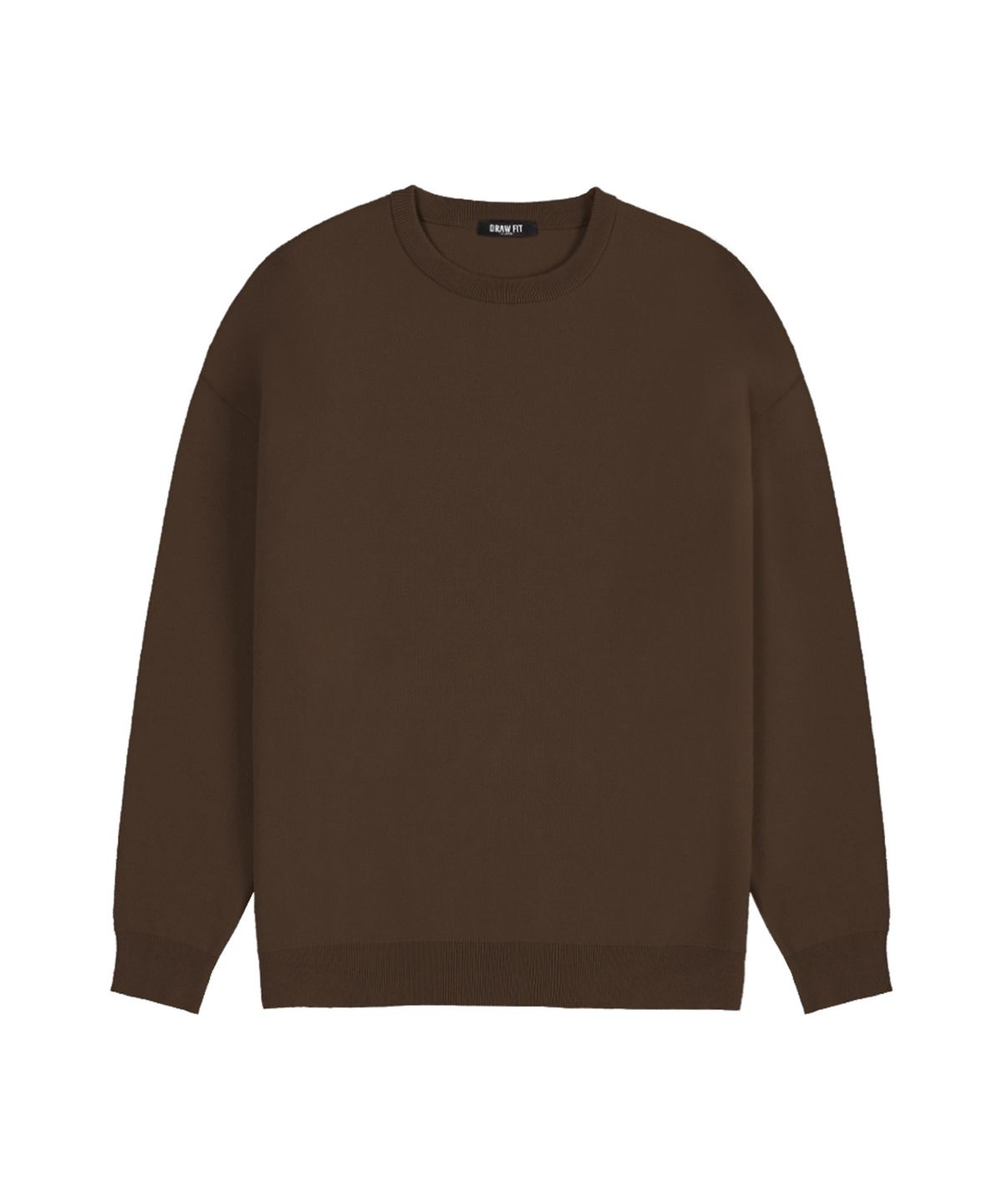 드로우핏(DRAW FIT) 소프트 에센셜 라운드 니트 [BROWN]