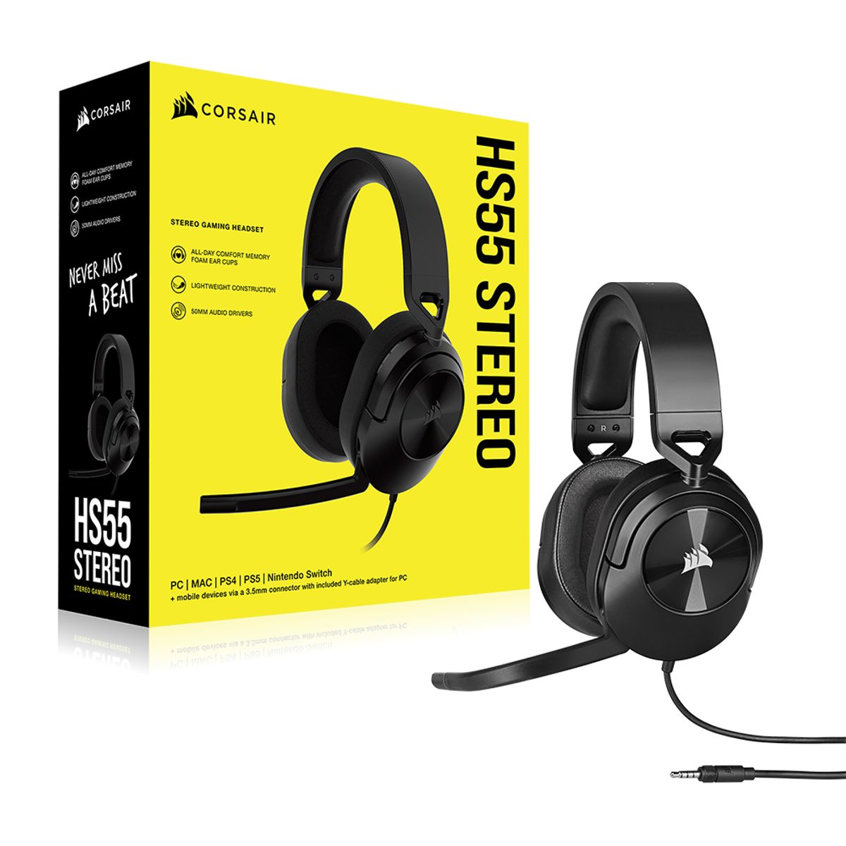 커세어(CORSAIR) HS55 STEREO 게이밍 헤드셋