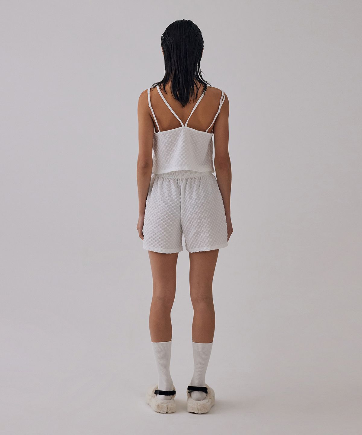 트리밍버드(TREEMINGBIRD) Halter Neck Pajama Set-up [ Ivory ]