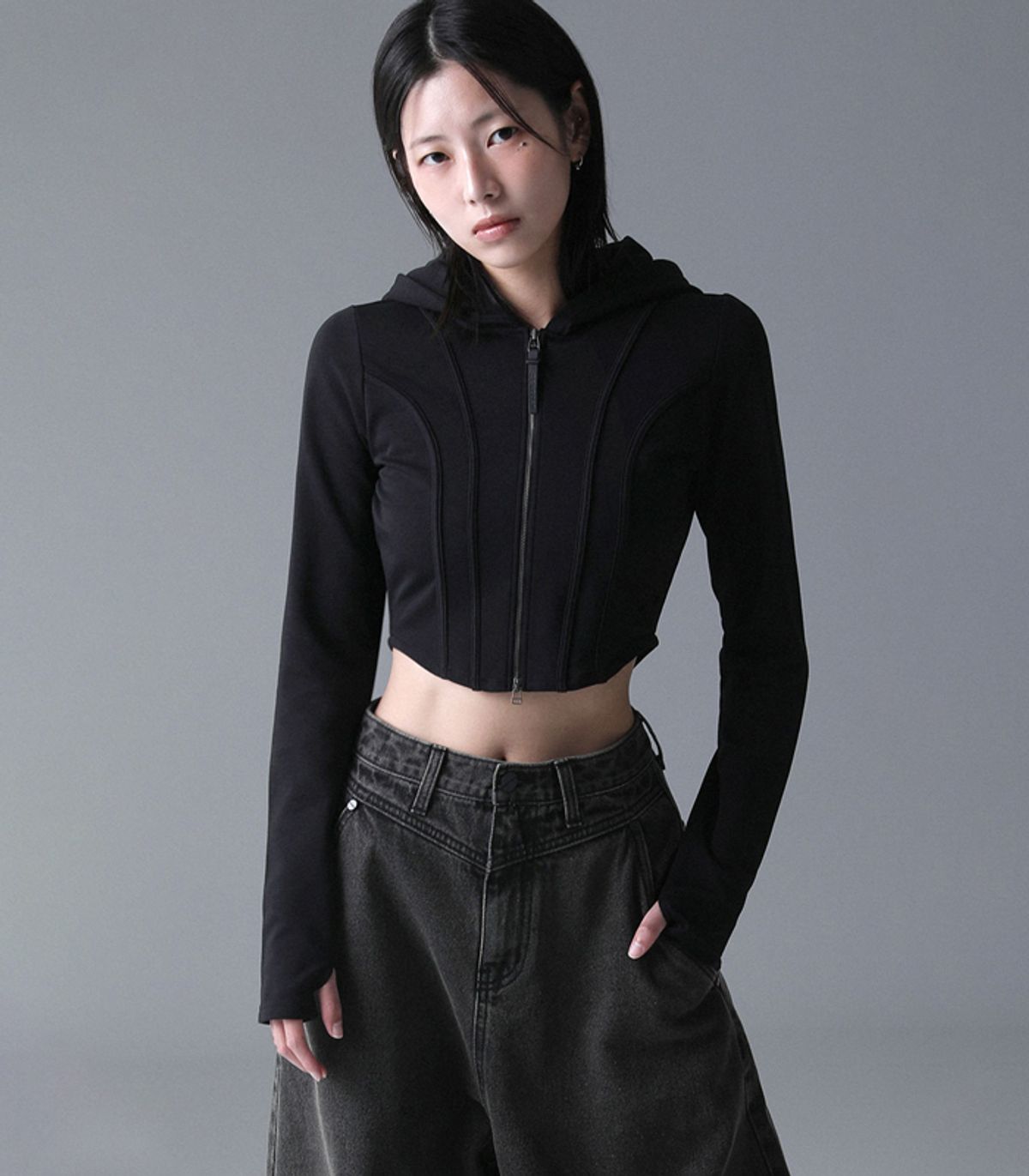 어반드레스(AVANDRESS) Res Line Hooded Zip-up - 3COL