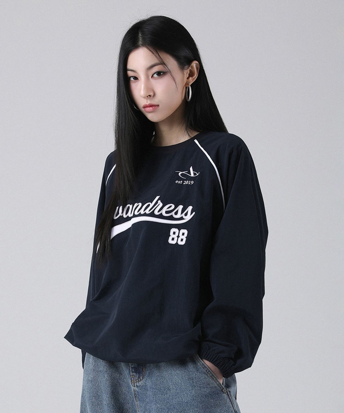 어반드레스(AVANDRESS) Crispy Nylon Sweat Shirt - 4COL