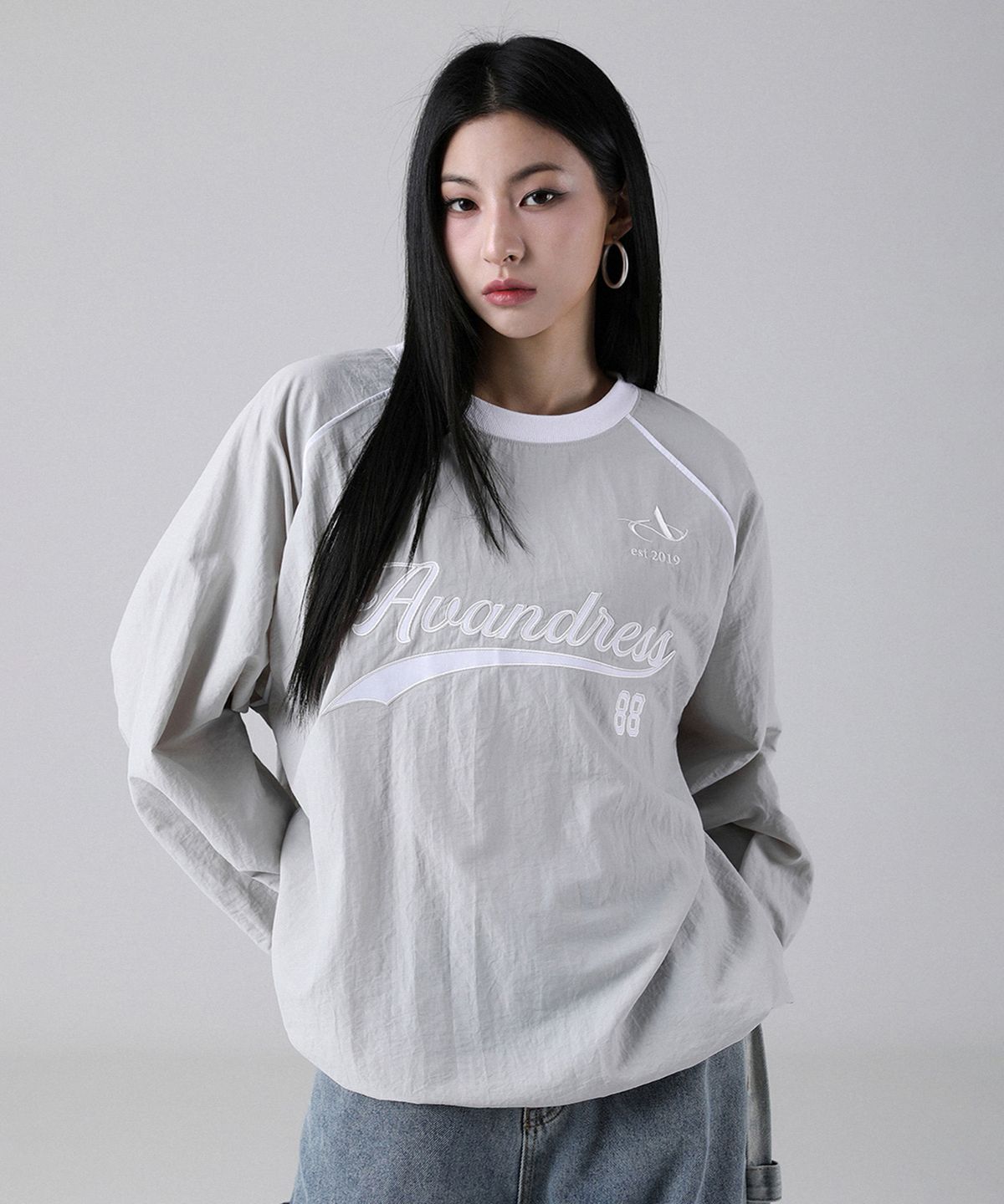 어반드레스(AVANDRESS) Crispy Nylon Sweat Shirt - 4COL