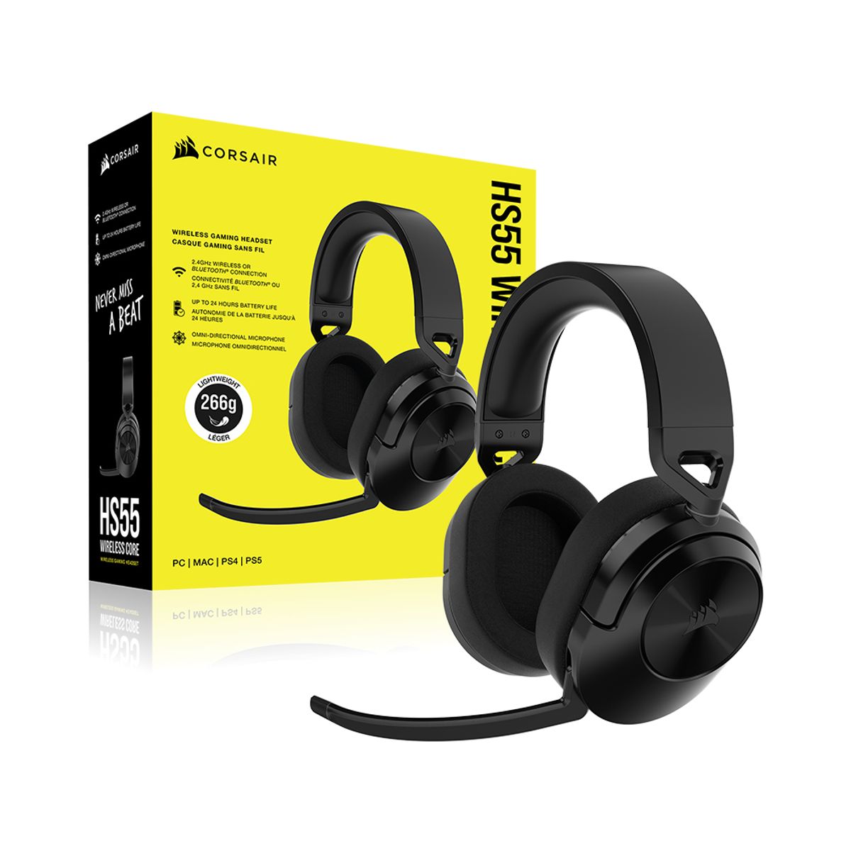 커세어(CORSAIR) HS55 Wireless Core 블루투스 게이밍 헤드셋