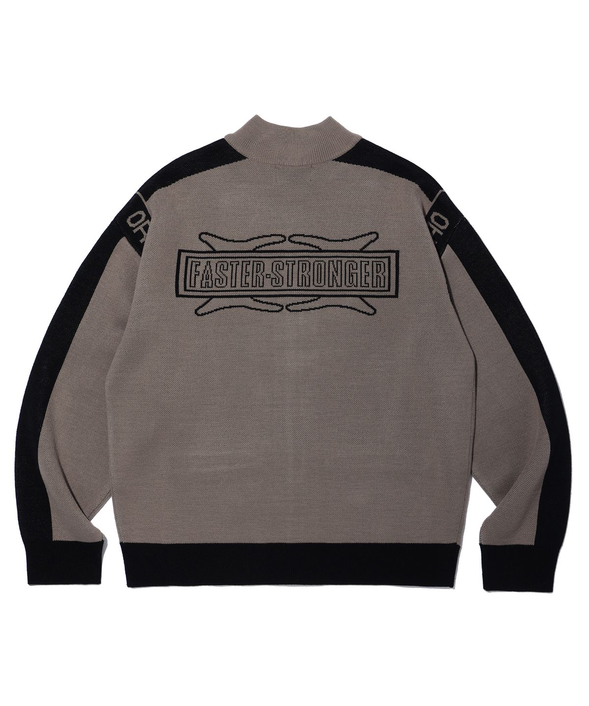 크리틱(CRITIC) FASTER STRONGER RACING ZIP-UP KNIT DARK BEIGE