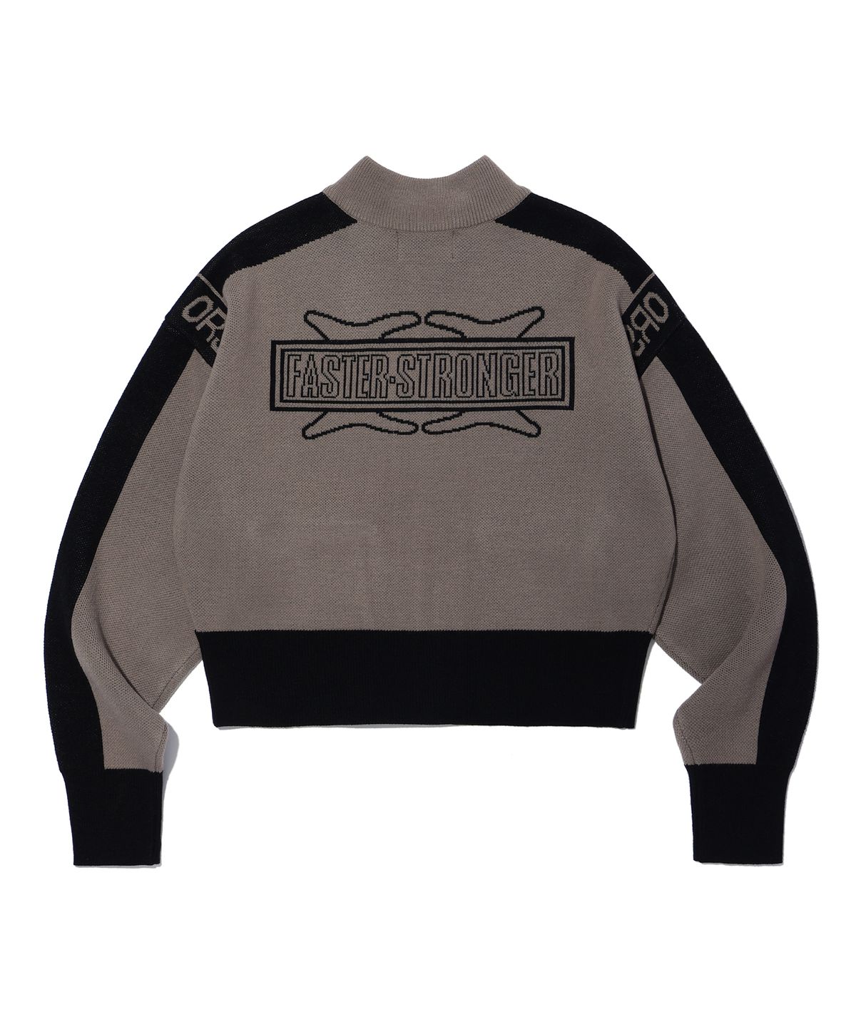 크리틱(CRITIC) FASTER STRONGER RACING ZIP-UP KNIT DARK BEIGE