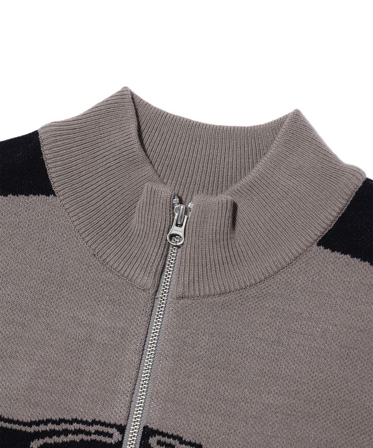 크리틱(CRITIC) FASTER STRONGER RACING ZIP-UP KNIT DARK BEIGE