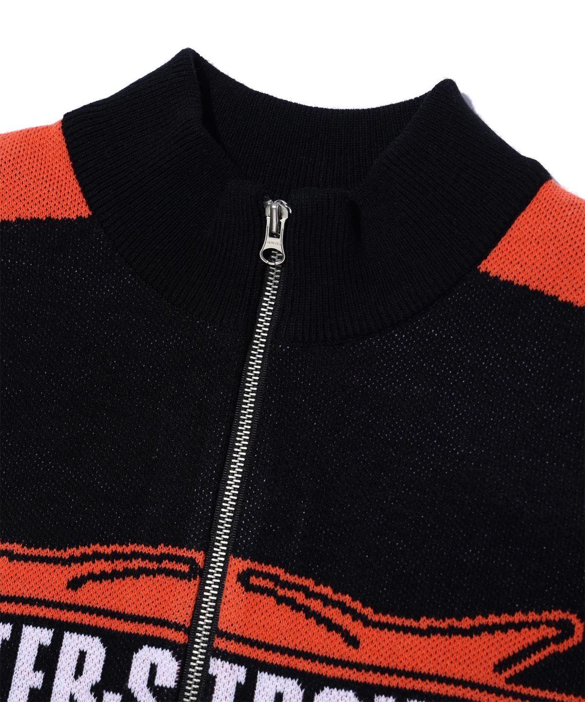 크리틱(CRITIC) FASTER STRONGER RACING ZIP-UP KNIT BLACK