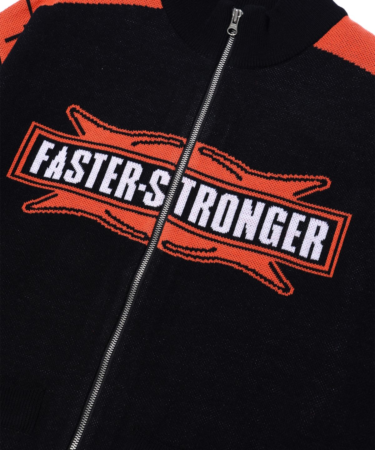 크리틱(CRITIC) FASTER STRONGER RACING ZIP-UP KNIT BLACK