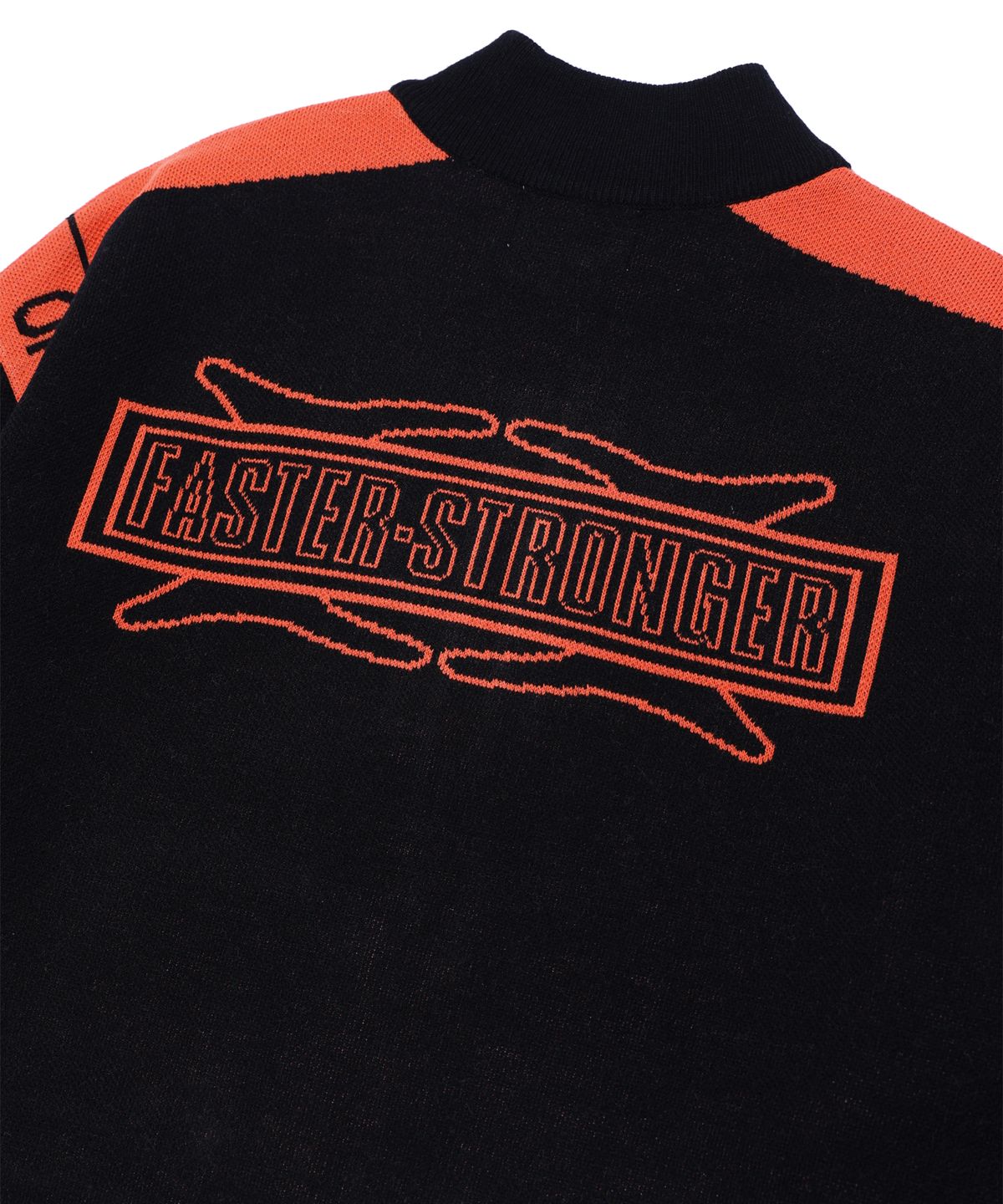 크리틱(CRITIC) FASTER STRONGER RACING ZIP-UP KNIT BLACK