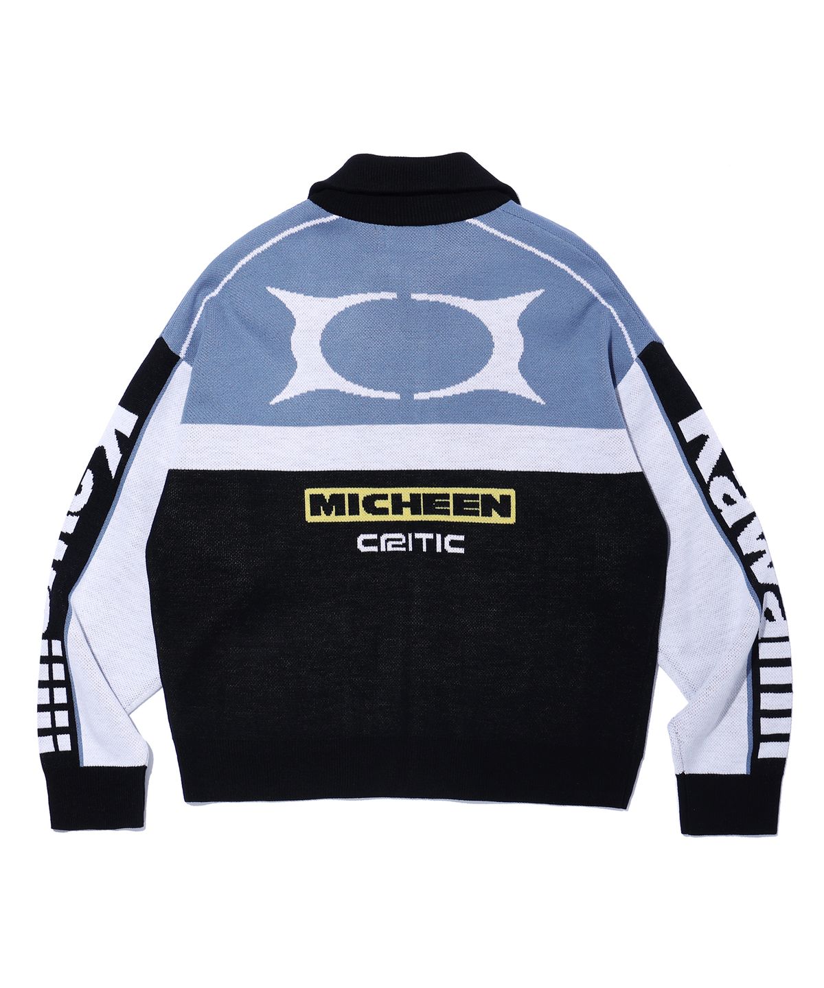 크리틱(CRITIC) KWAIIIII RACING ZIP-UP KNIT BLUE