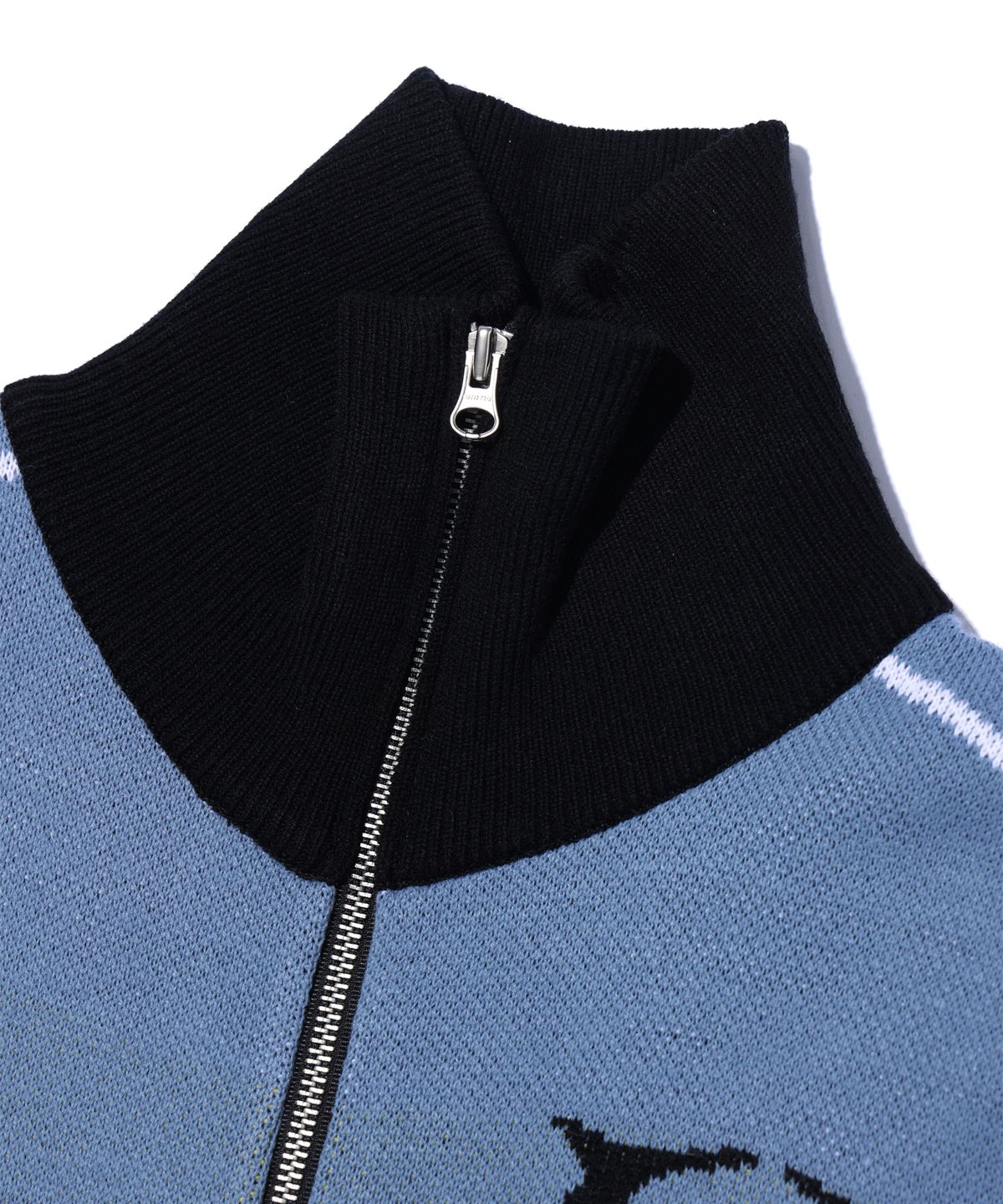 크리틱(CRITIC) KWAIIIII RACING ZIP-UP KNIT BLUE