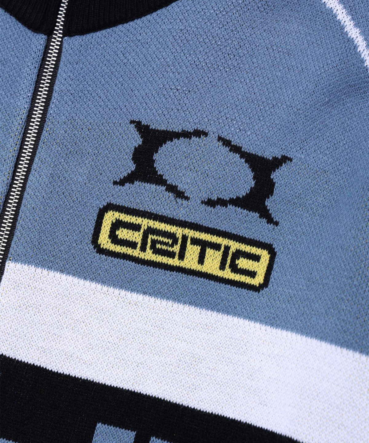 크리틱(CRITIC) KWAIIIII RACING ZIP-UP KNIT BLUE