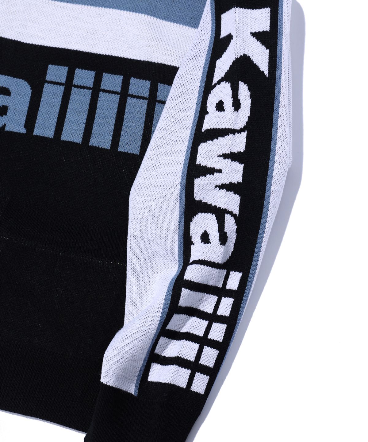 크리틱(CRITIC) KWAIIIII RACING ZIP-UP KNIT BLUE