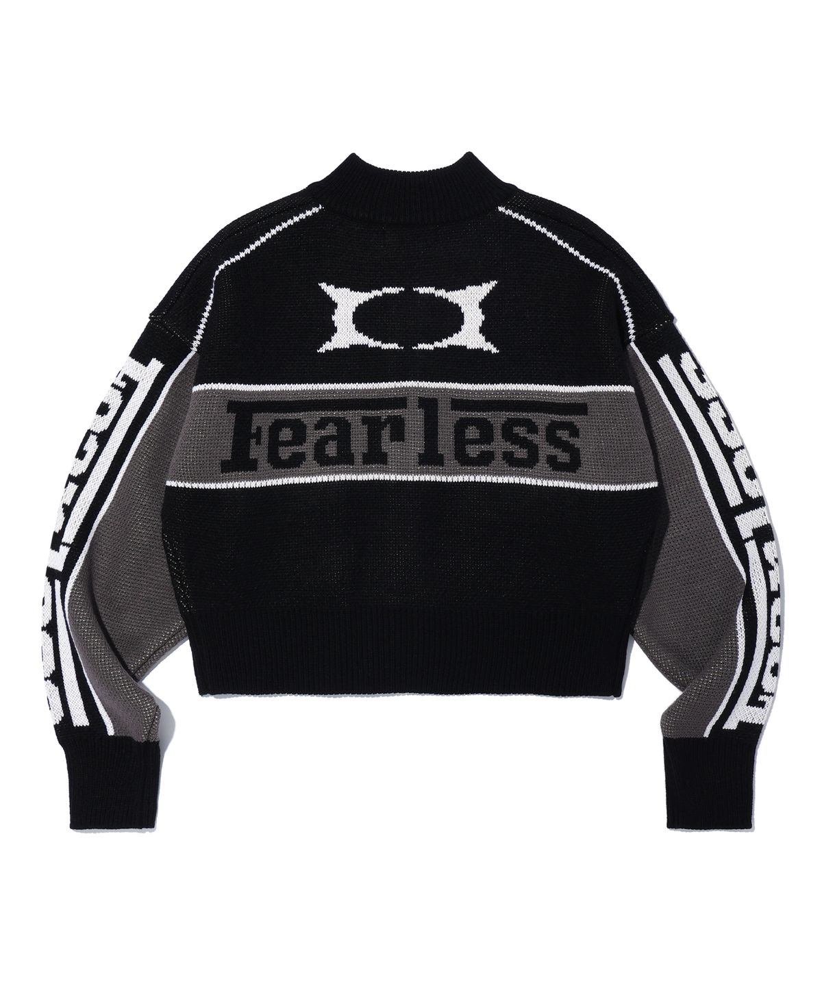 크리틱(CRITIC) FEARLESS RACING ZIP-UP KNIT BLACK
