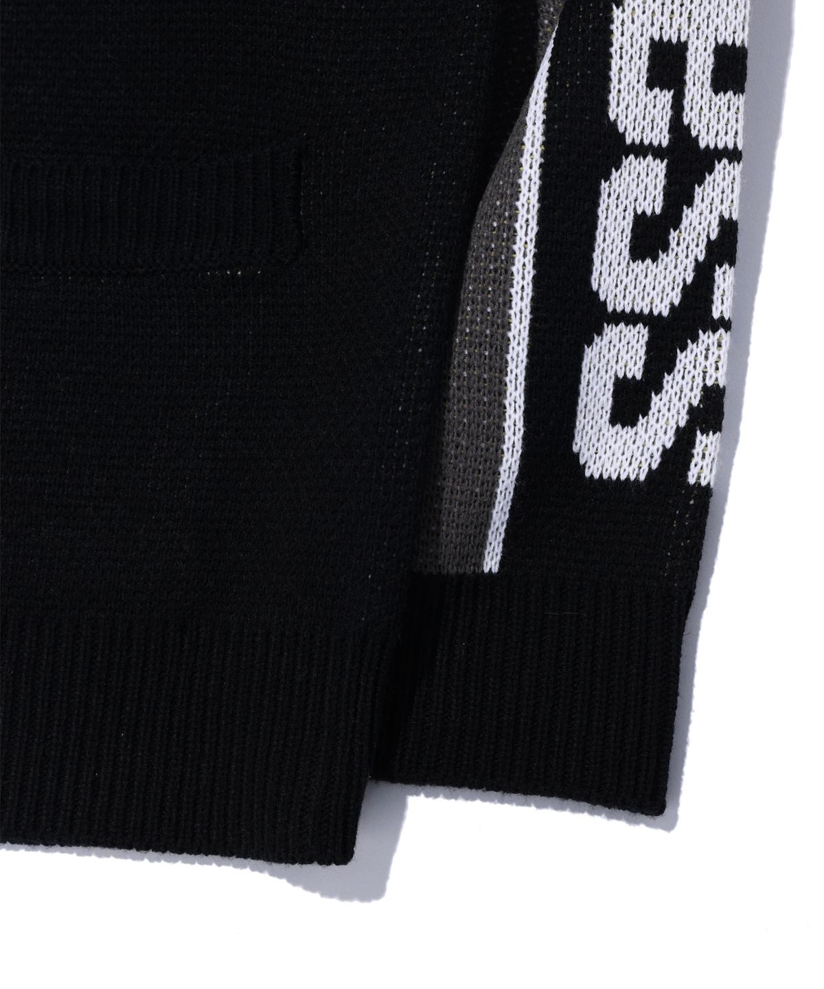 크리틱(CRITIC) FEARLESS RACING ZIP-UP KNIT BLACK