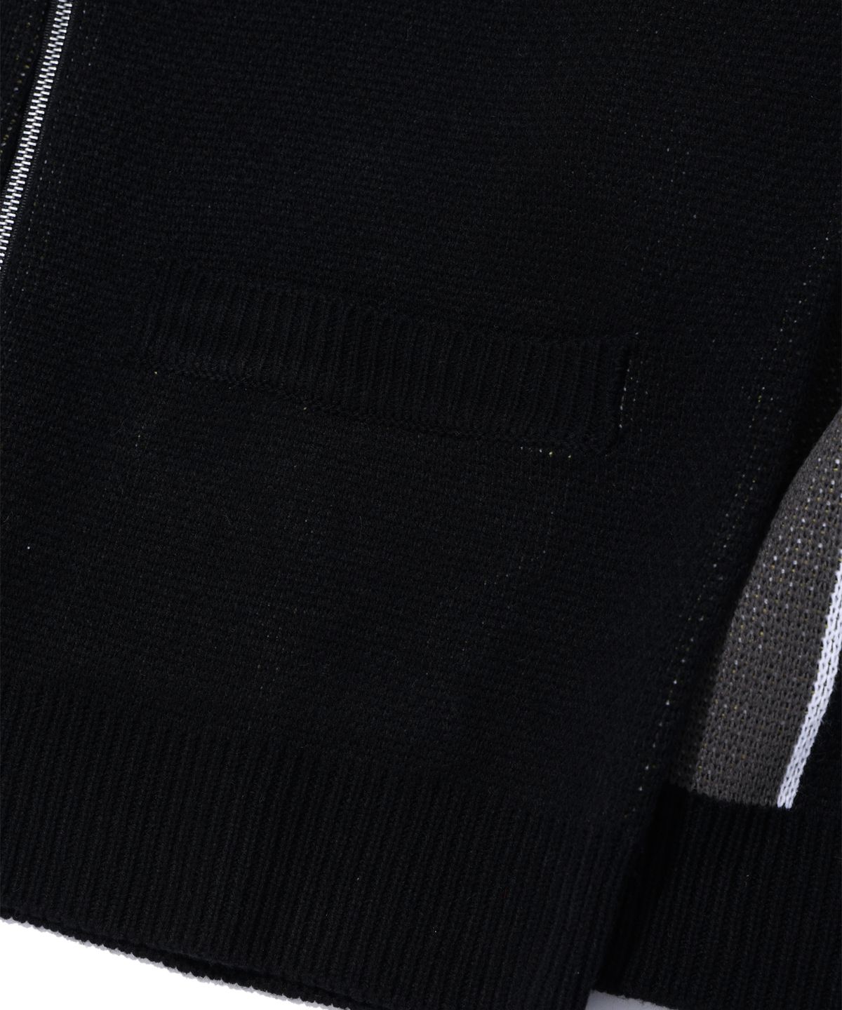 크리틱(CRITIC) FEARLESS RACING ZIP-UP KNIT BLACK