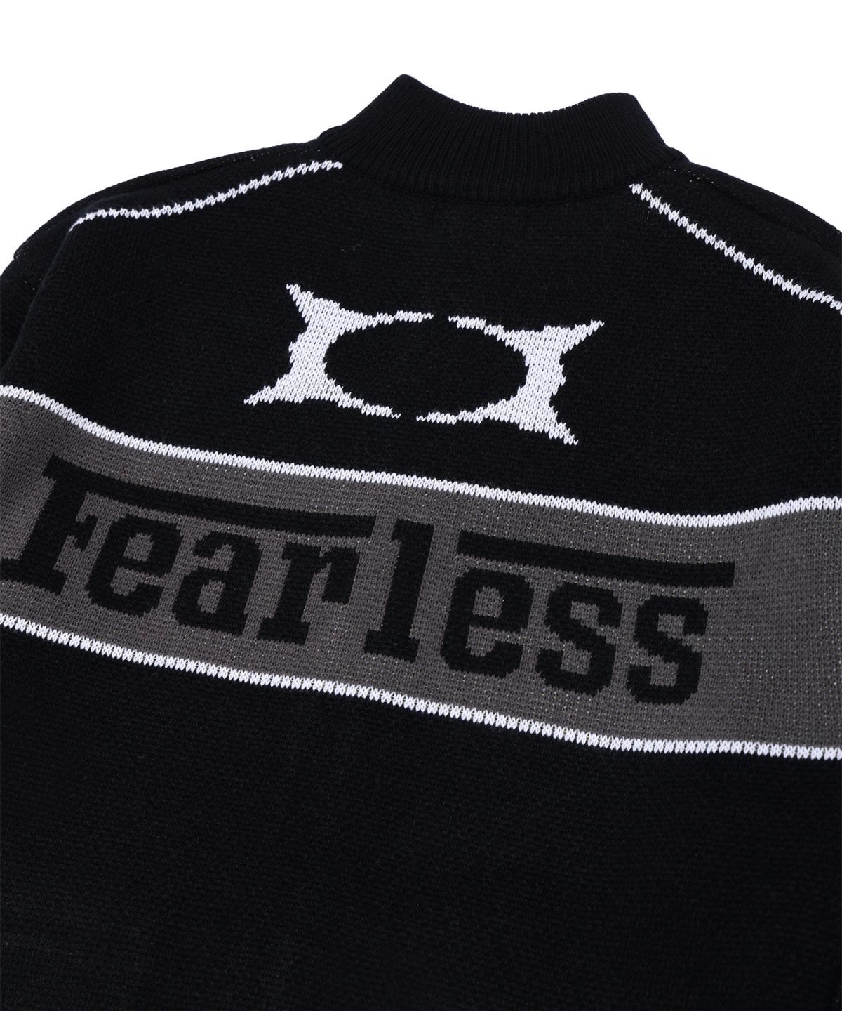 크리틱(CRITIC) FEARLESS RACING ZIP-UP KNIT BLACK