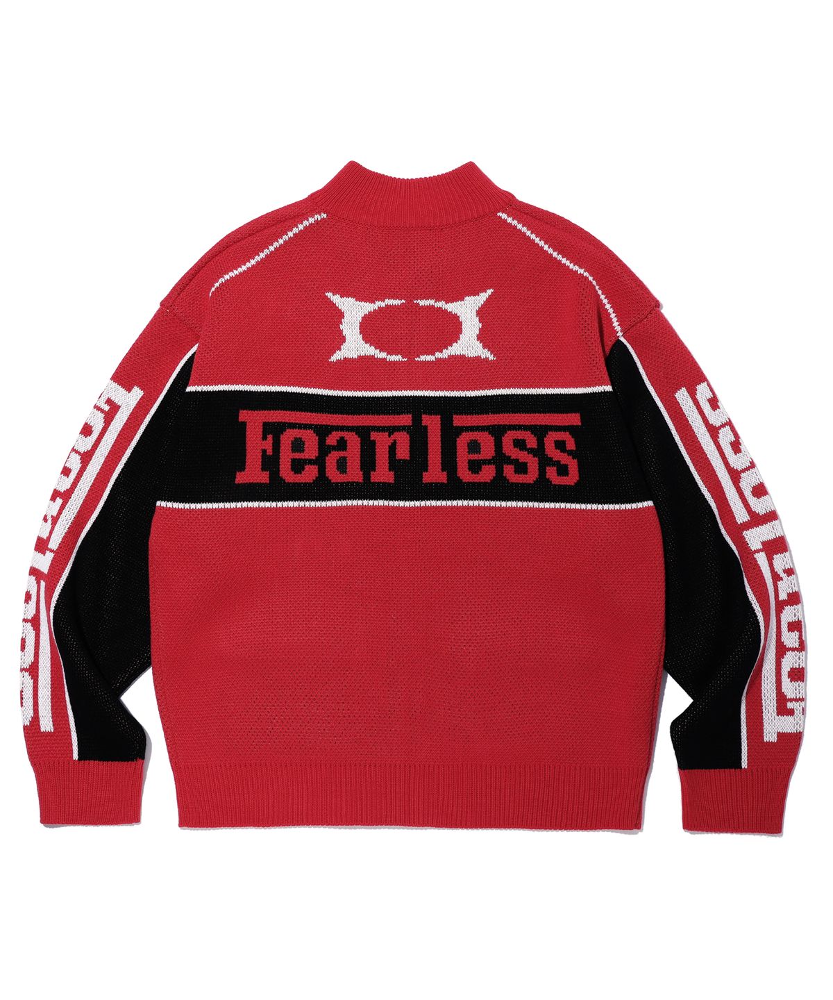 크리틱(CRITIC) FEARLESS RACING ZIP-UP KNIT RED