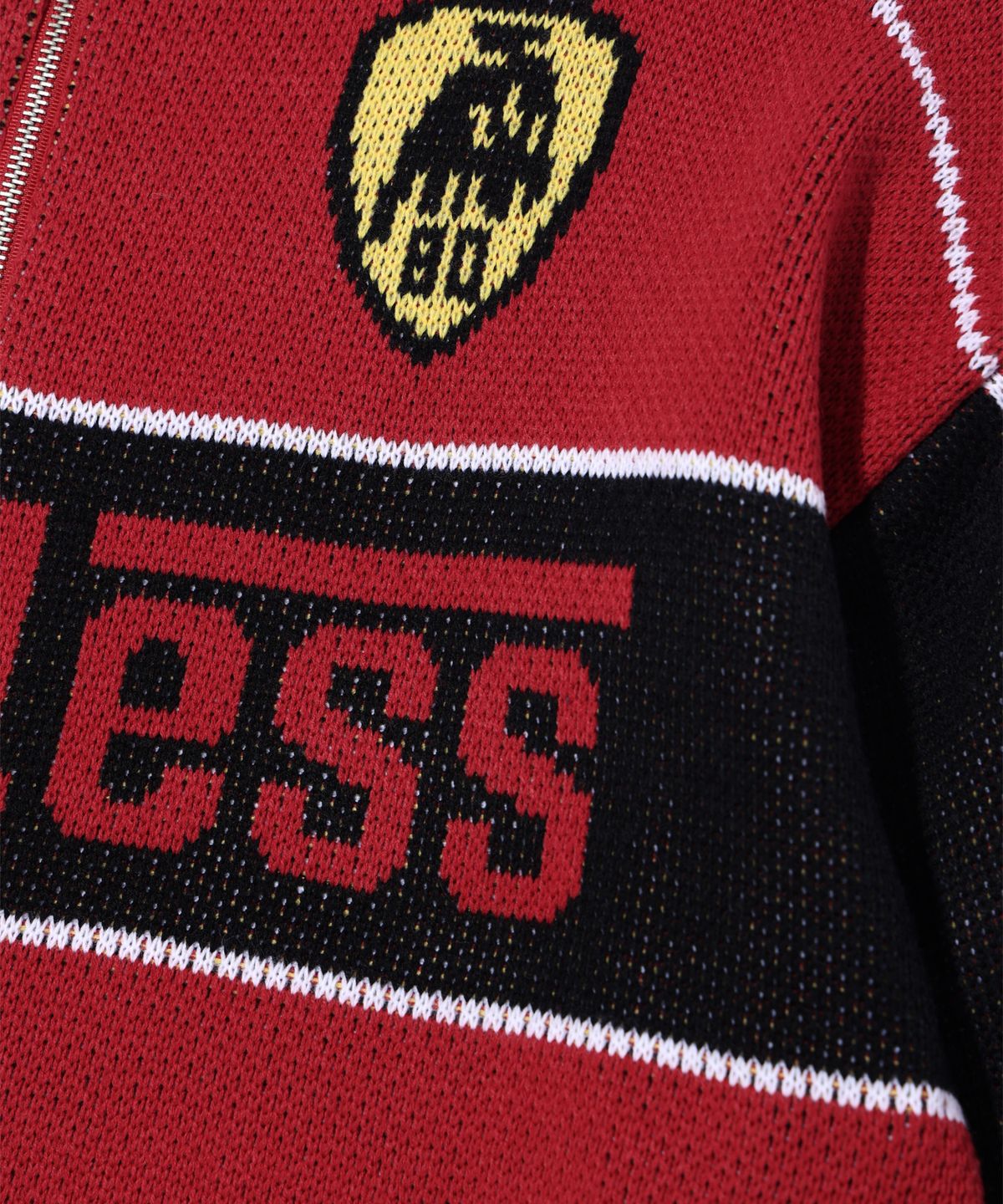 크리틱(CRITIC) FEARLESS RACING ZIP-UP KNIT RED