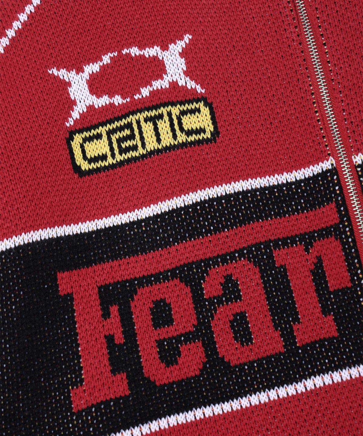 크리틱(CRITIC) FEARLESS RACING ZIP-UP KNIT RED