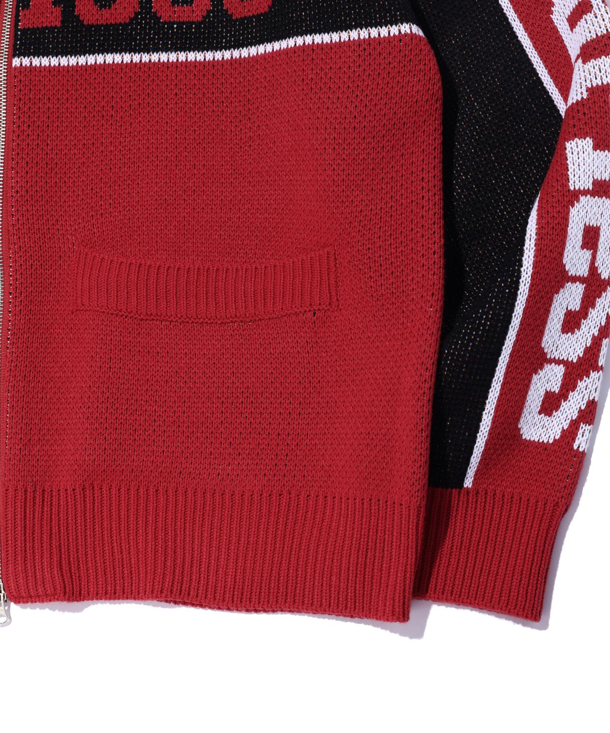 크리틱(CRITIC) FEARLESS RACING ZIP-UP KNIT RED