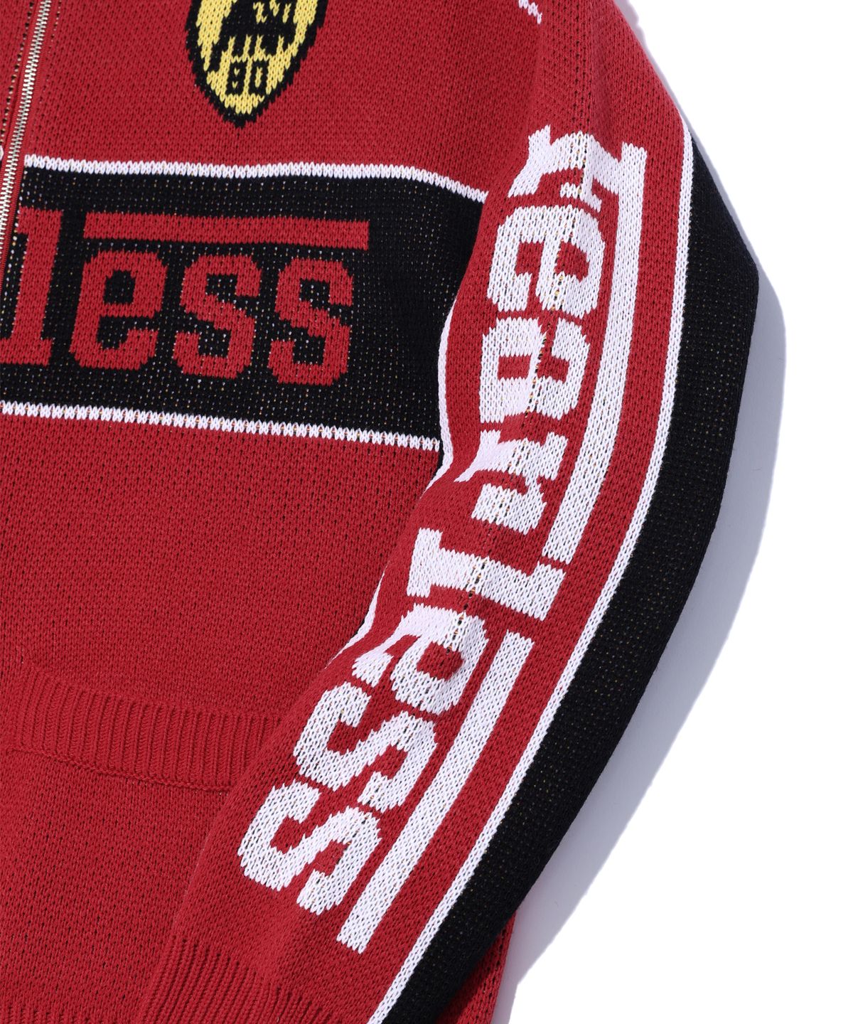 크리틱(CRITIC) FEARLESS RACING ZIP-UP KNIT RED