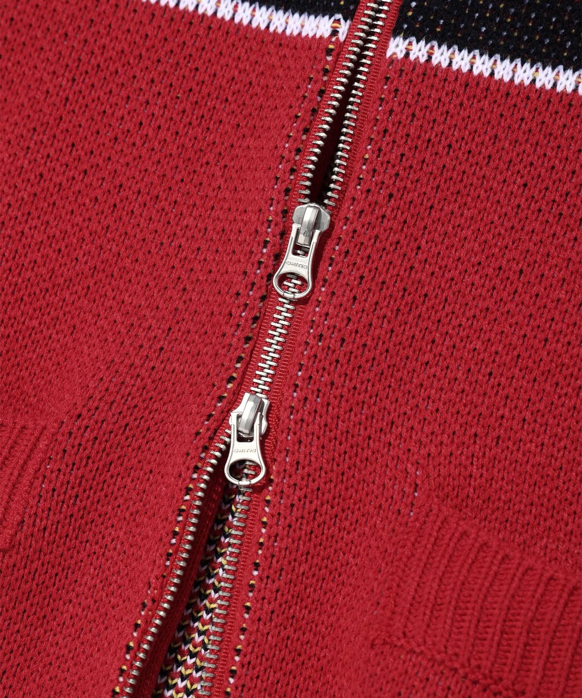 크리틱(CRITIC) FEARLESS RACING ZIP-UP KNIT RED